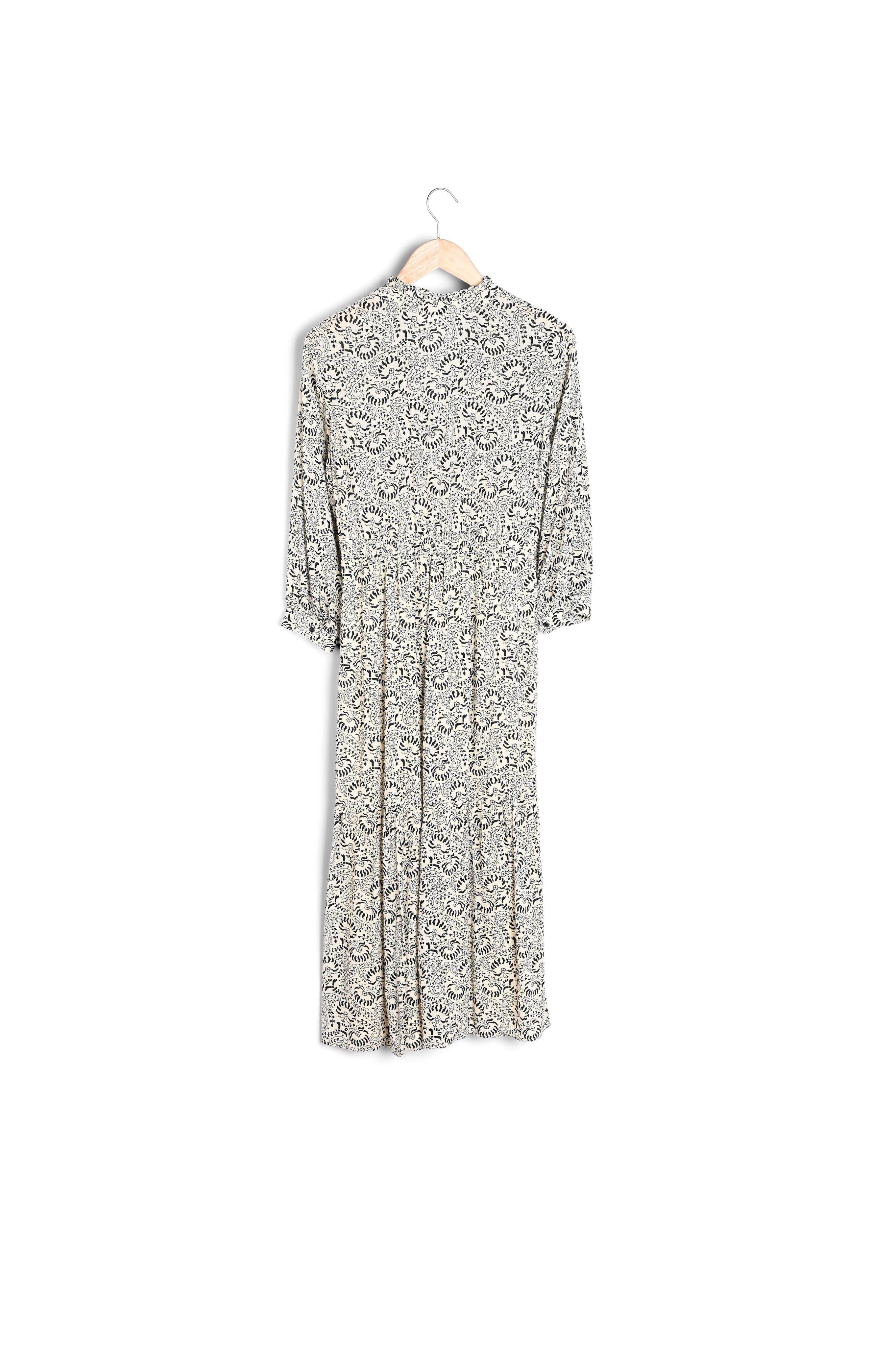 Robe longue écrue imprimée Carola Faume - seconde main