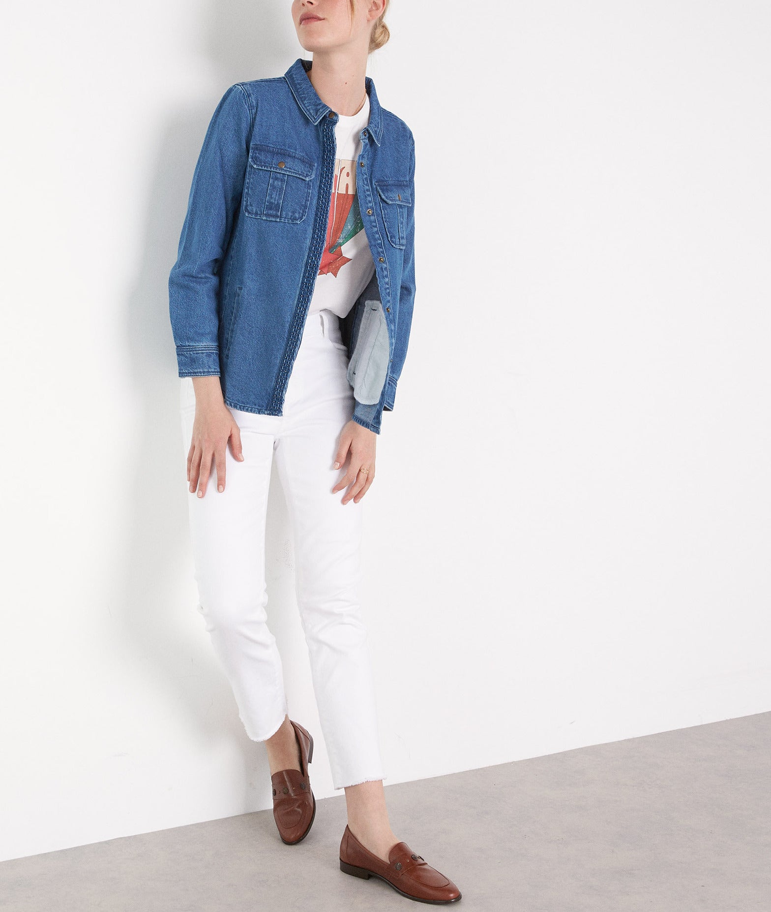 Surchemise en jean stone used Filou Faume - seconde main