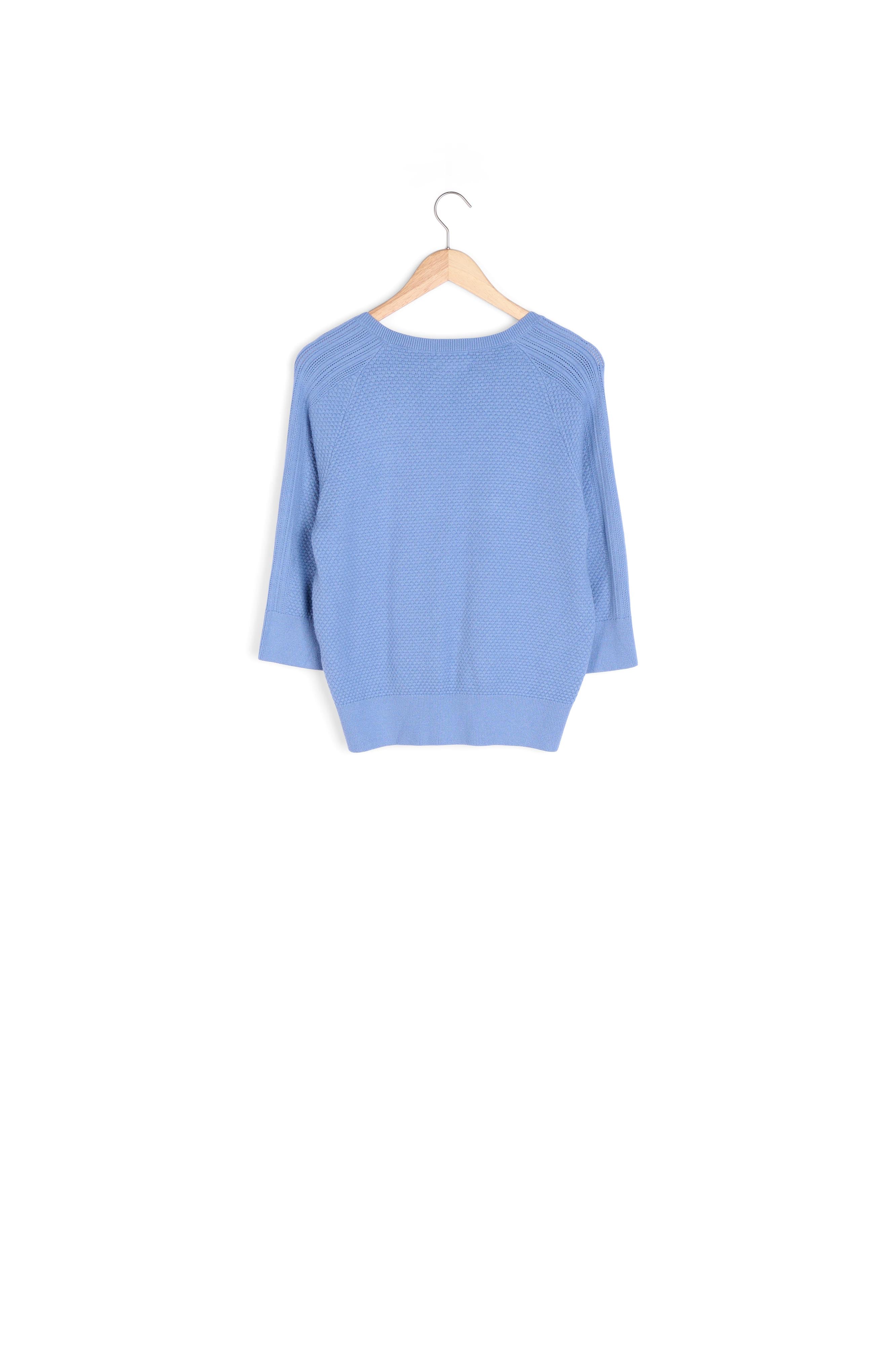 Pull maille texturée bleu ciel Pacifique Faume - seconde main