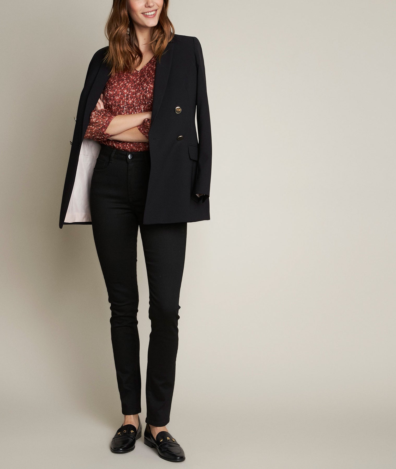 Blouse imprimée en soie Elissandre Faume - seconde main