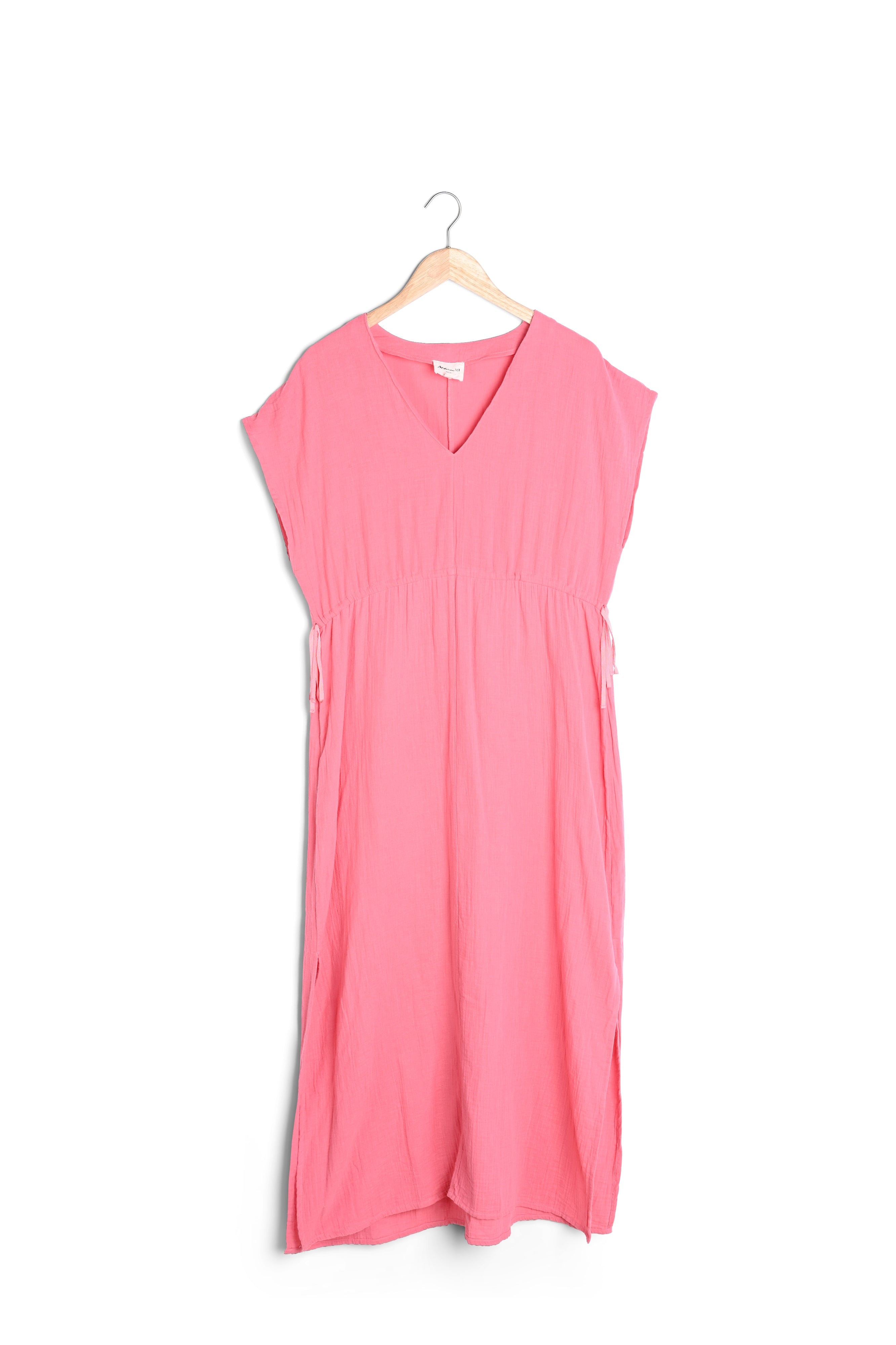 Robe longue en coton fraise Latimissi Faume - seconde main