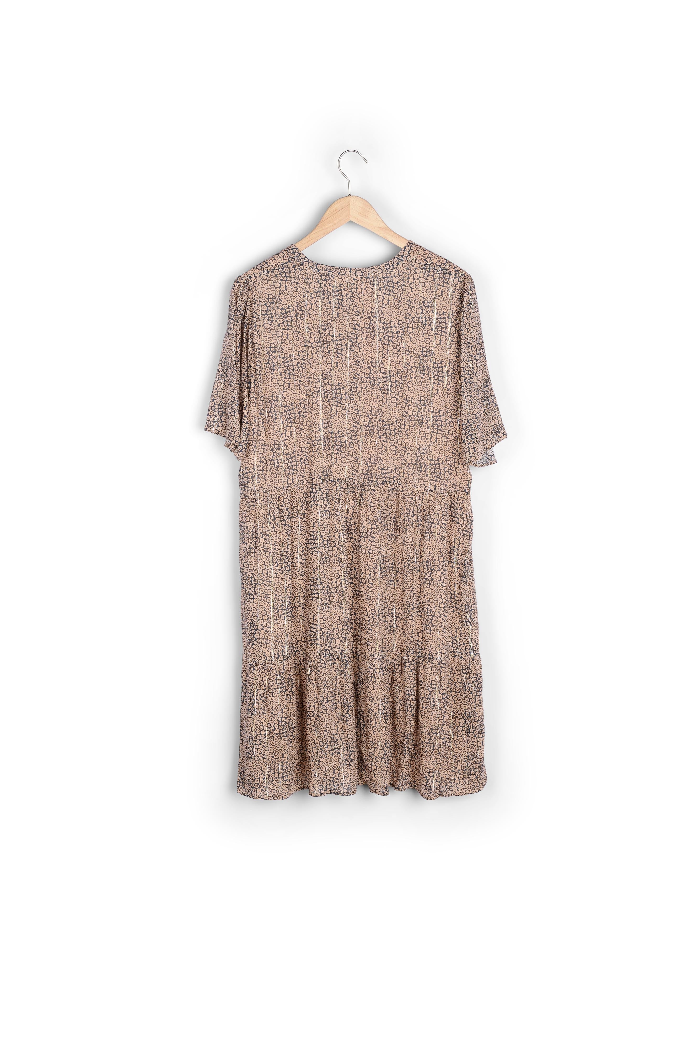 Robe courte imprimée beige Nara Faume - seconde main