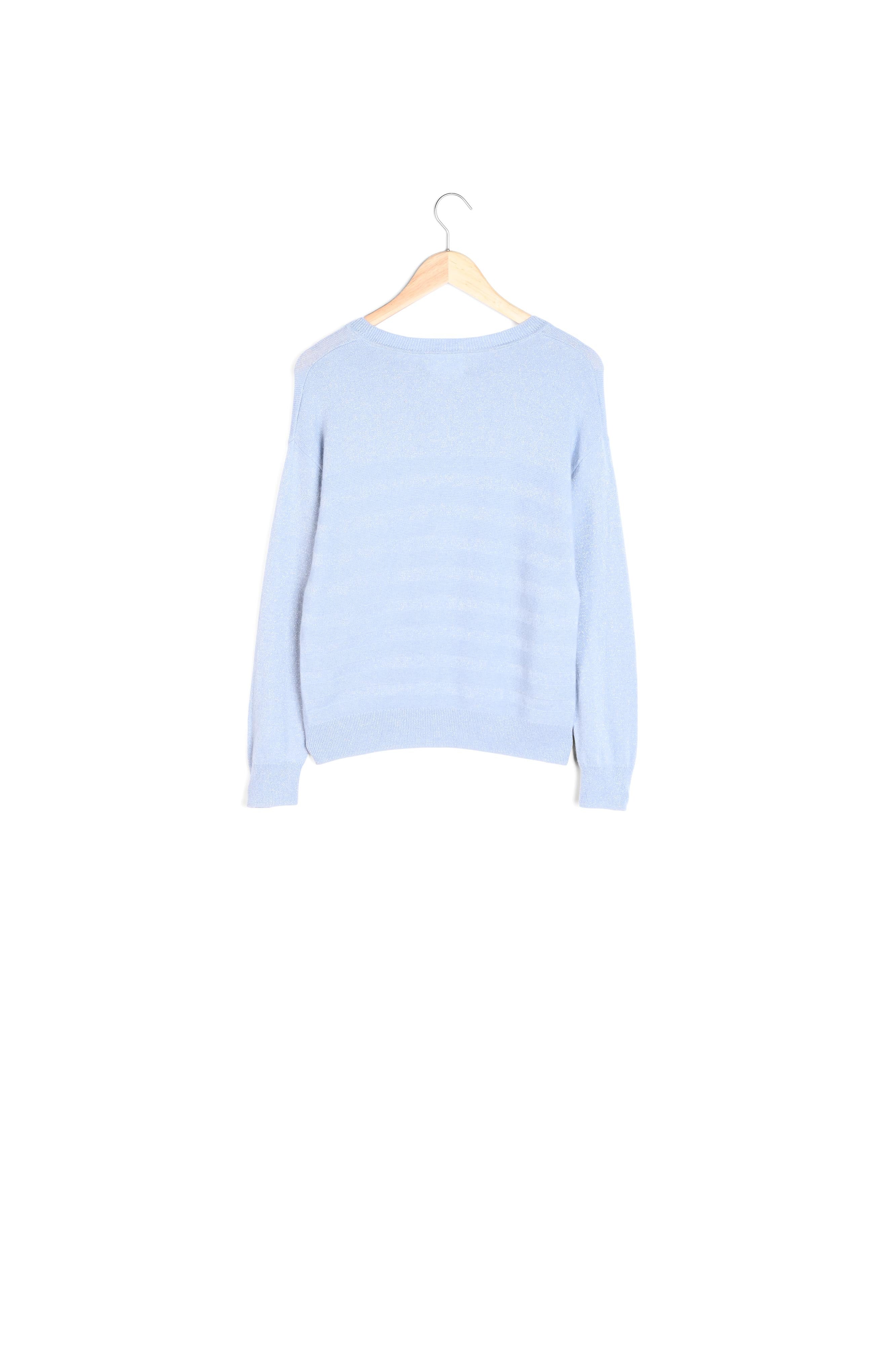 Pull en cachemire recyclé 2 fils bleu ciel Bettany Faume - seconde main