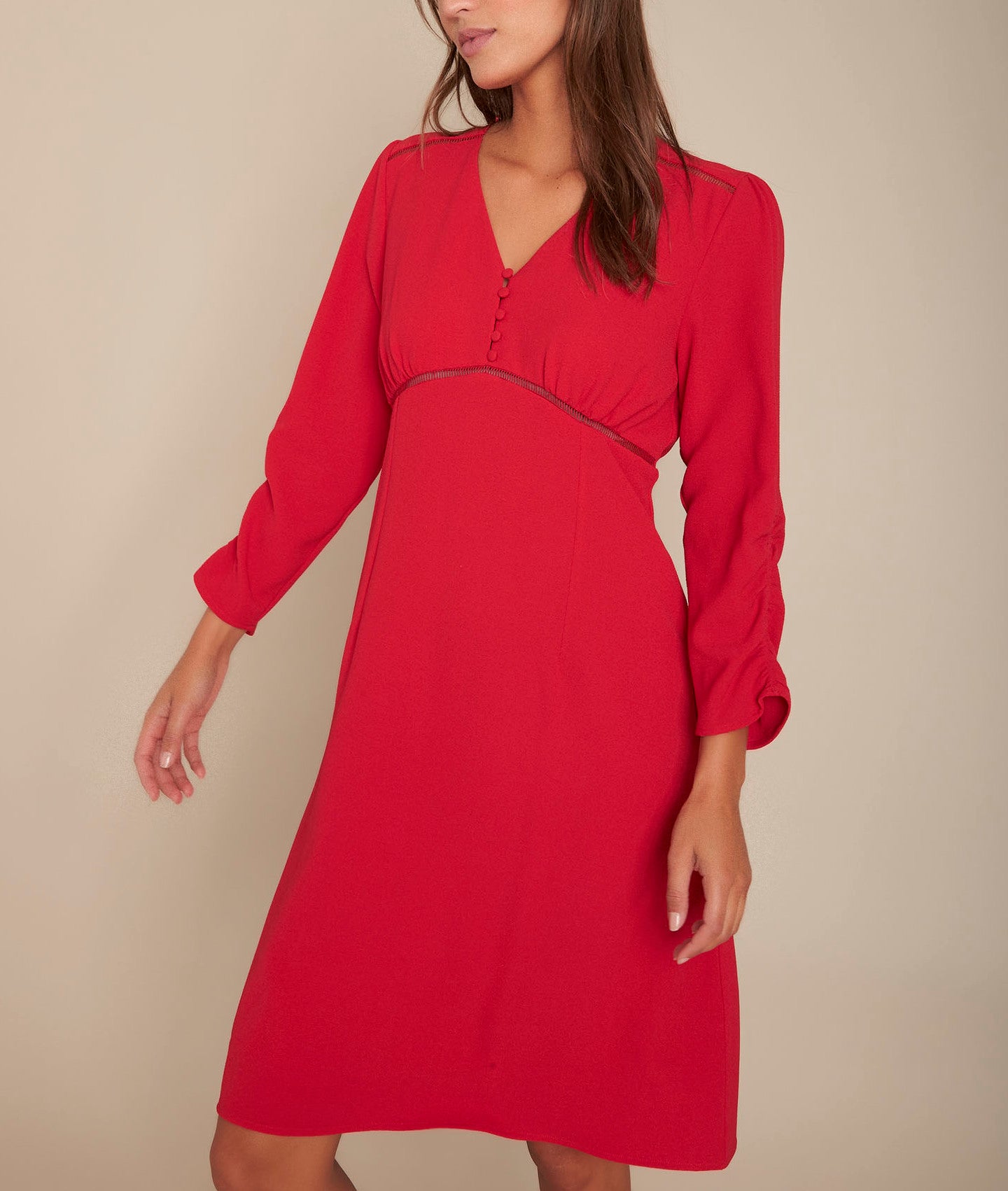 Robe rouge cintrée Ideale Faume - seconde main