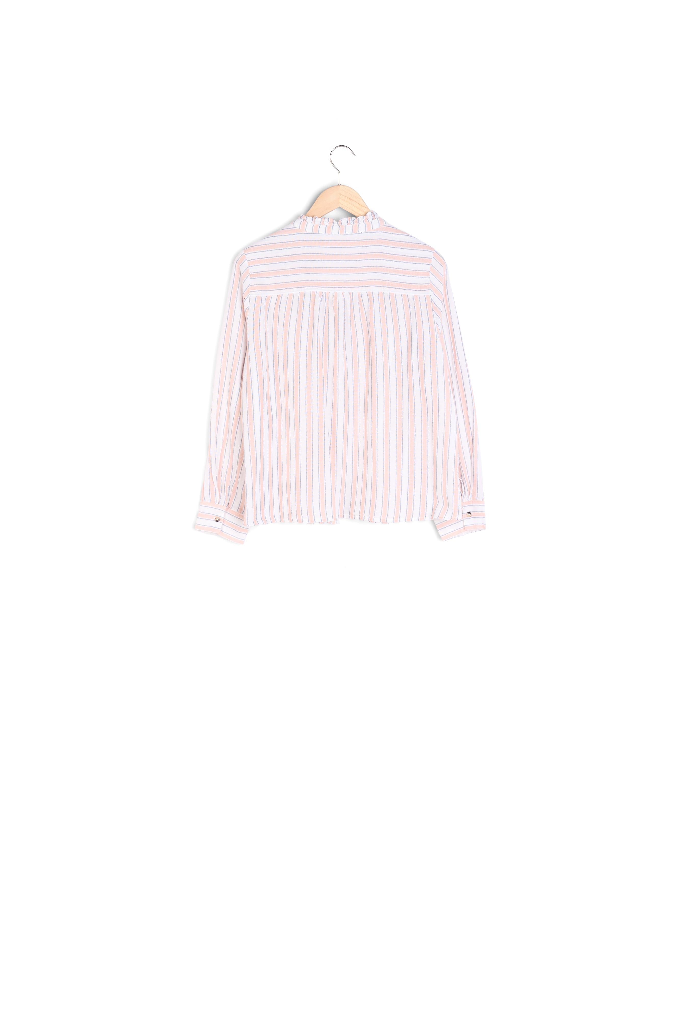 Chemise rayée en coton rose poudré CAYNA Faume - seconde main