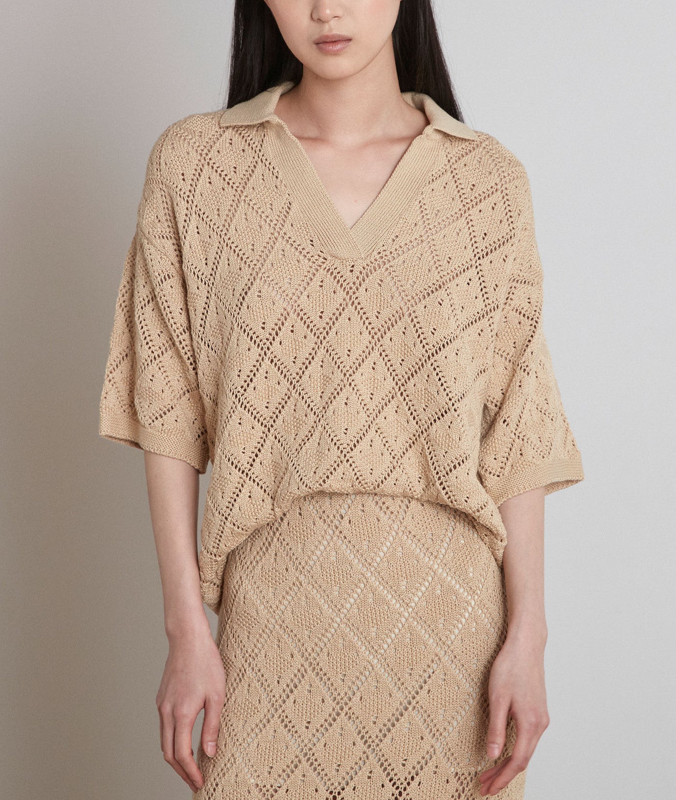 Top en crochet Murray Faume - seconde main