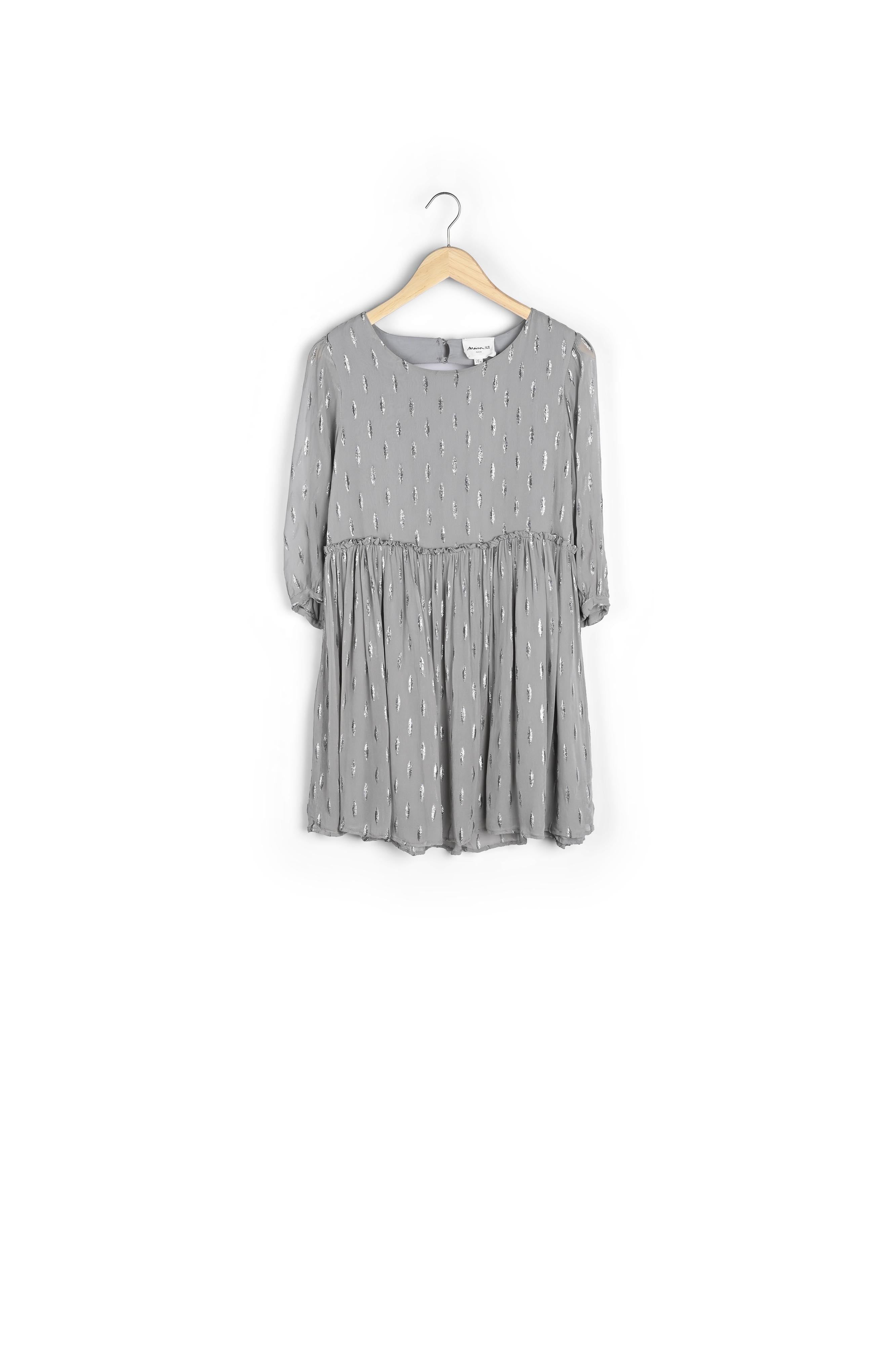 Robe gris chiné lurex Océane Faume - seconde main