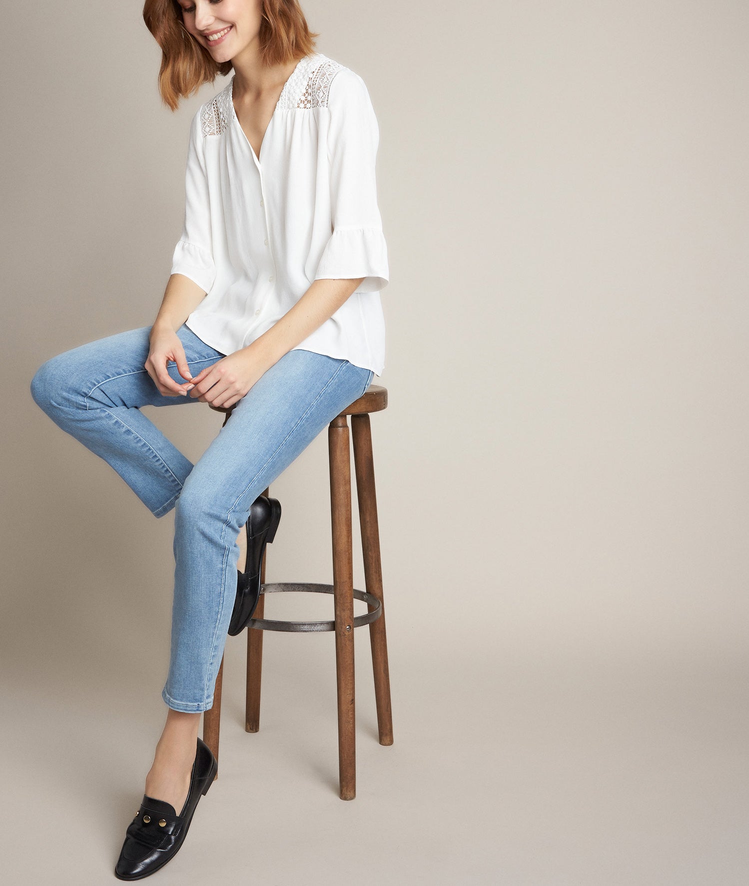 Jean slim lurex stone Amanda Faume - seconde main