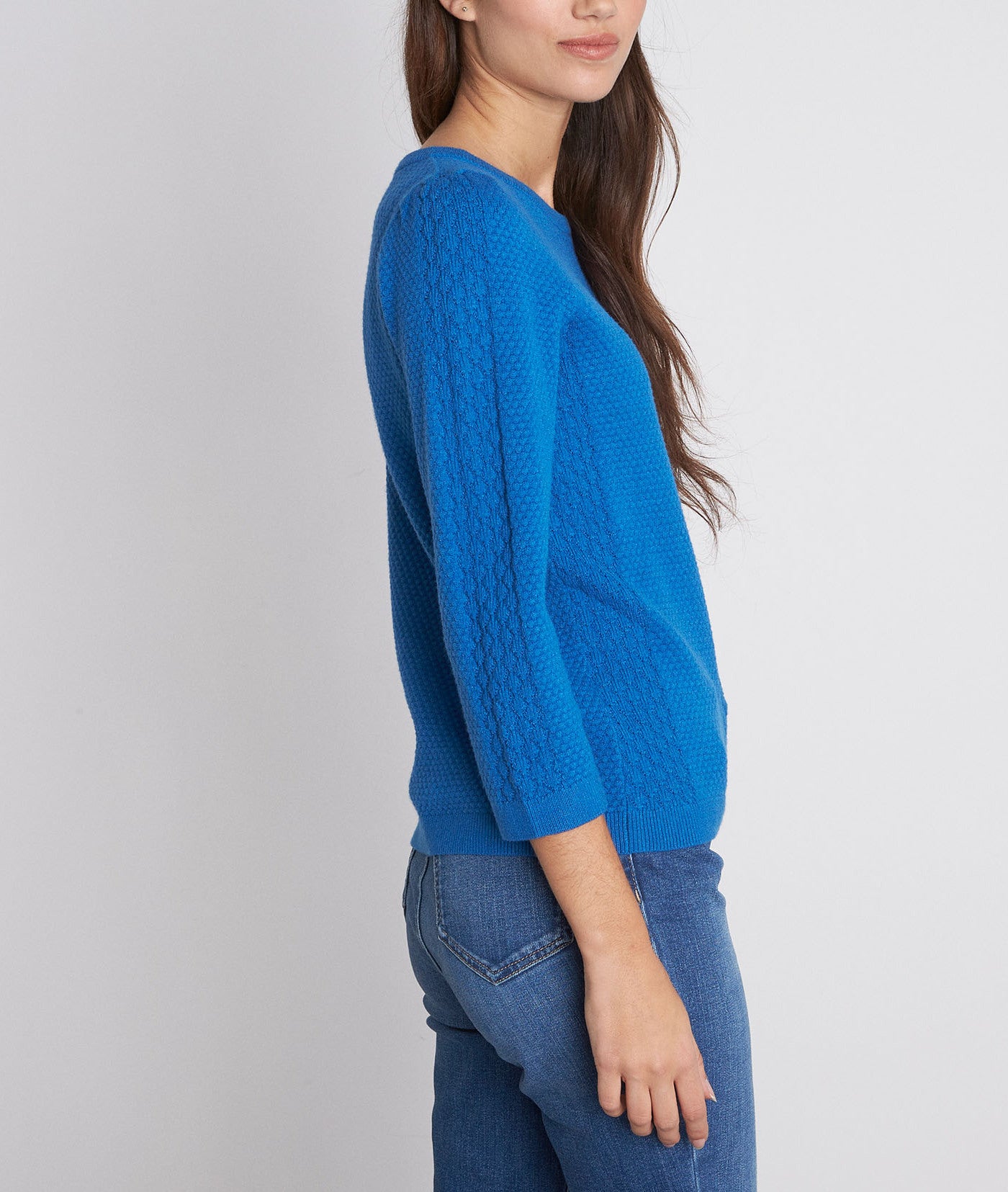 Pull en viscose texturée bleu Presley Faume - seconde main