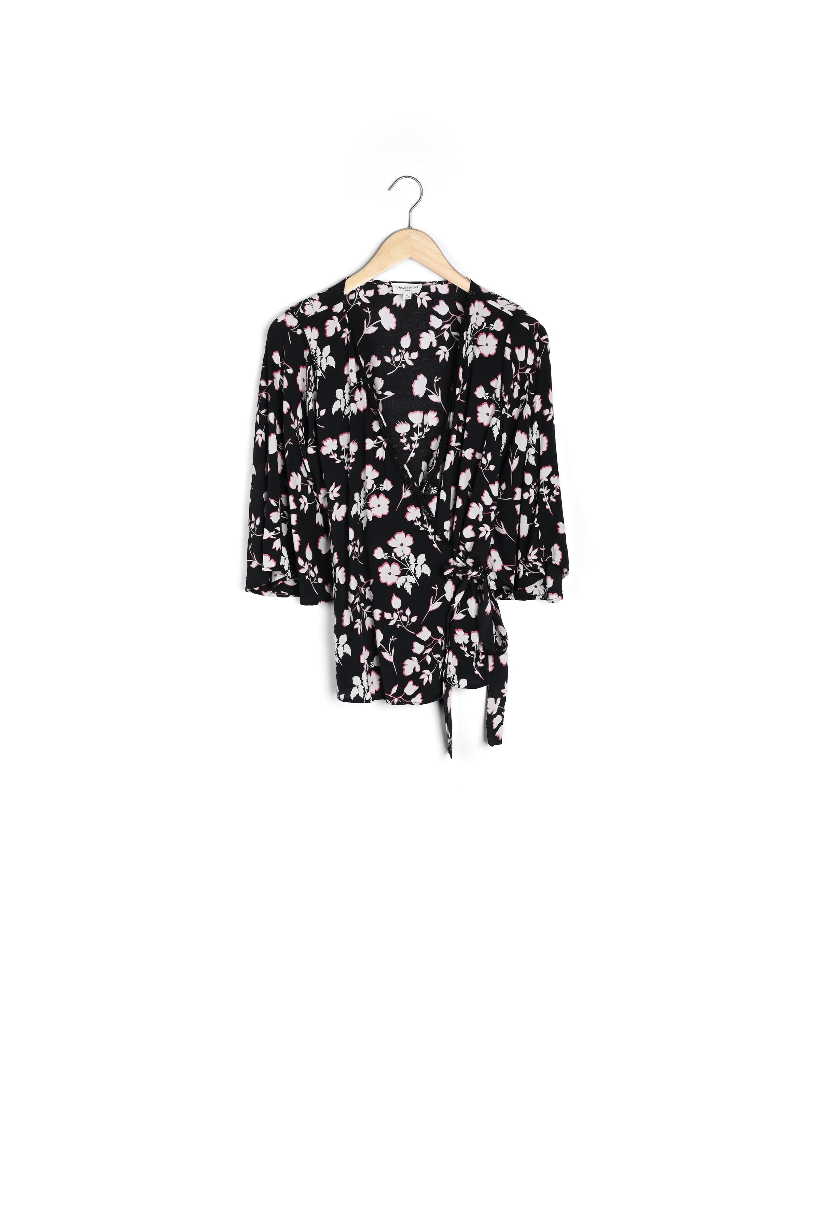 Blouse kimono imprimé fleuri Milan Faume - seconde main