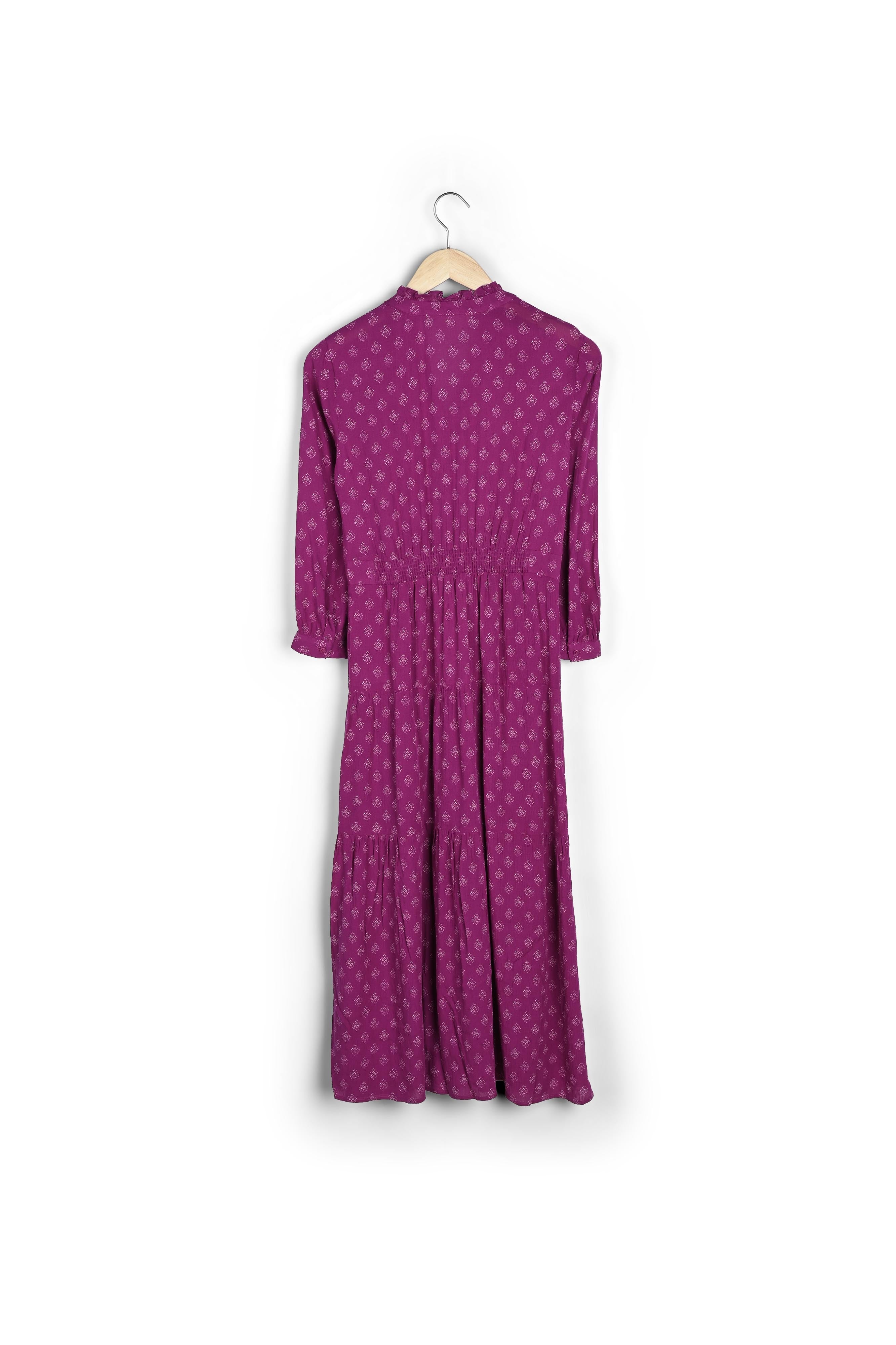 Robe longue fluide imprimée fuschia Carola Faume - seconde main