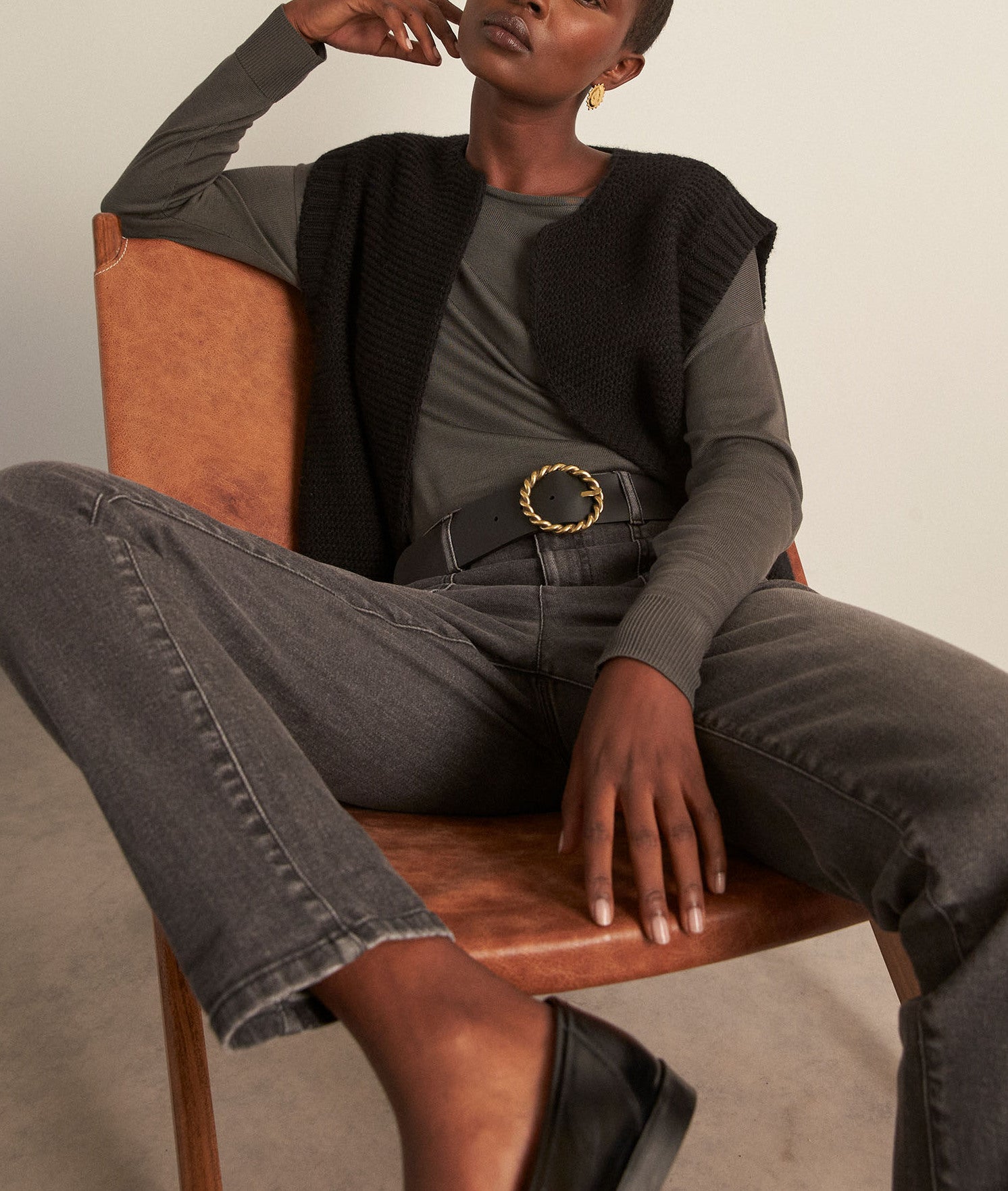 Pull kaki en viscose BETTINA Faume - seconde main