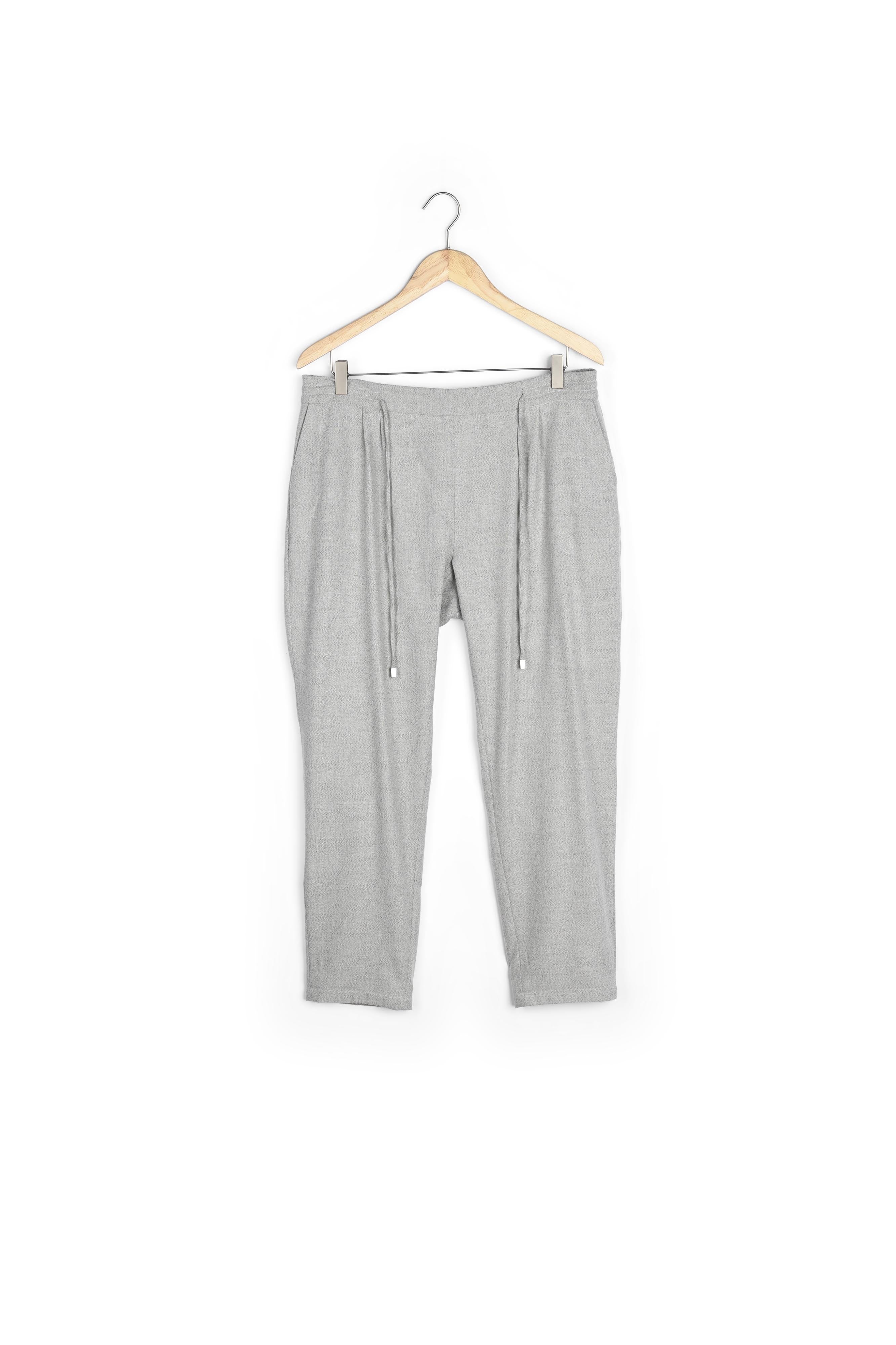 Pantalon gris à pinces et cordon Flynn Faume - seconde main