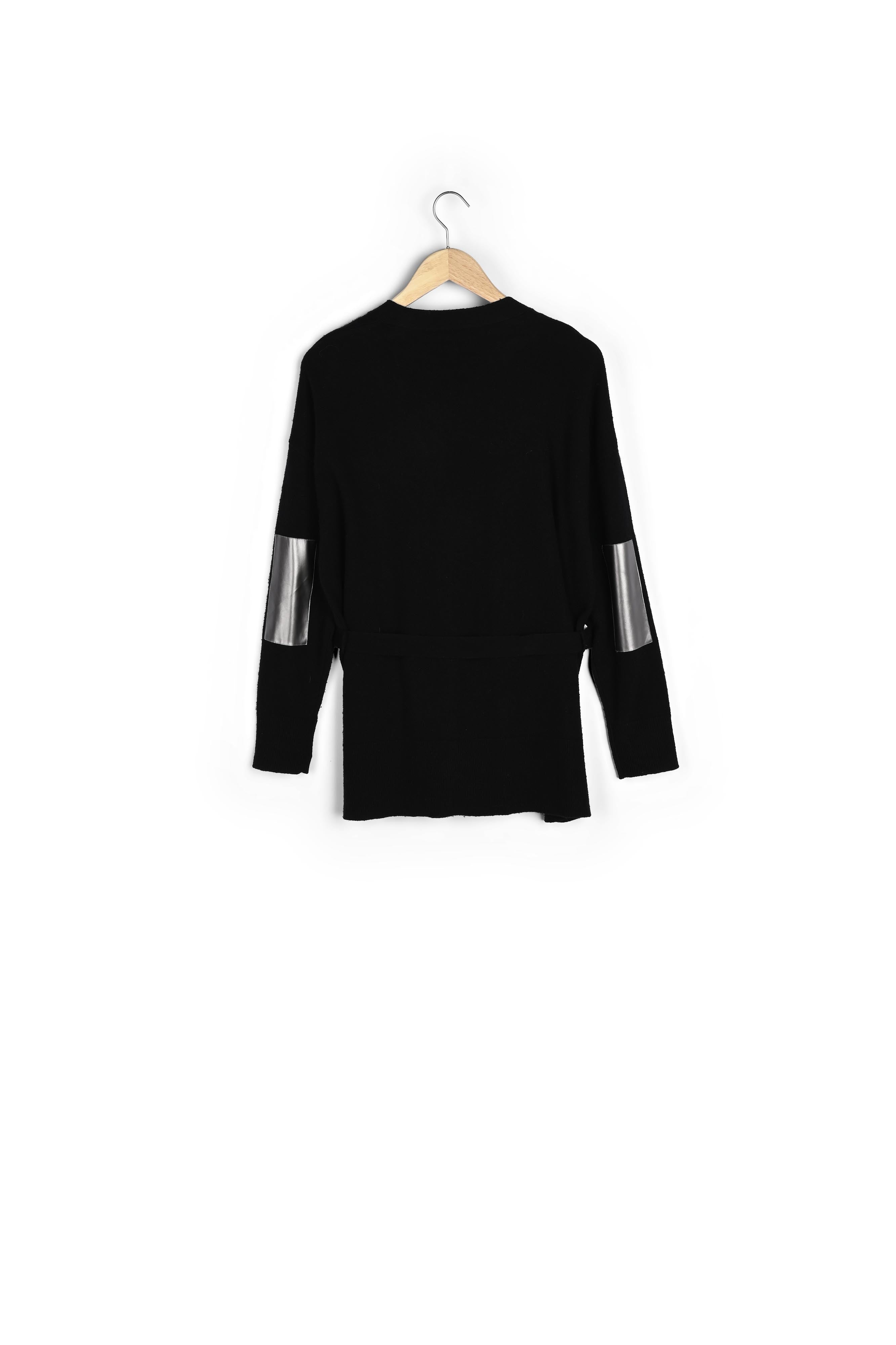 Gilet en cachemire ceinturé noir Fougere Faume - seconde main