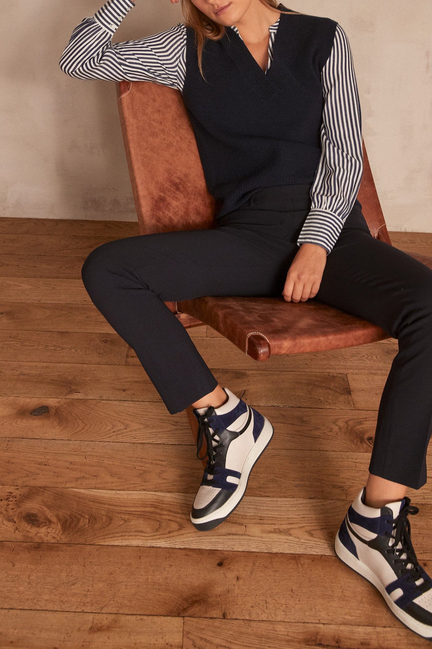 Pantalon cigarette Valero Faume - seconde main