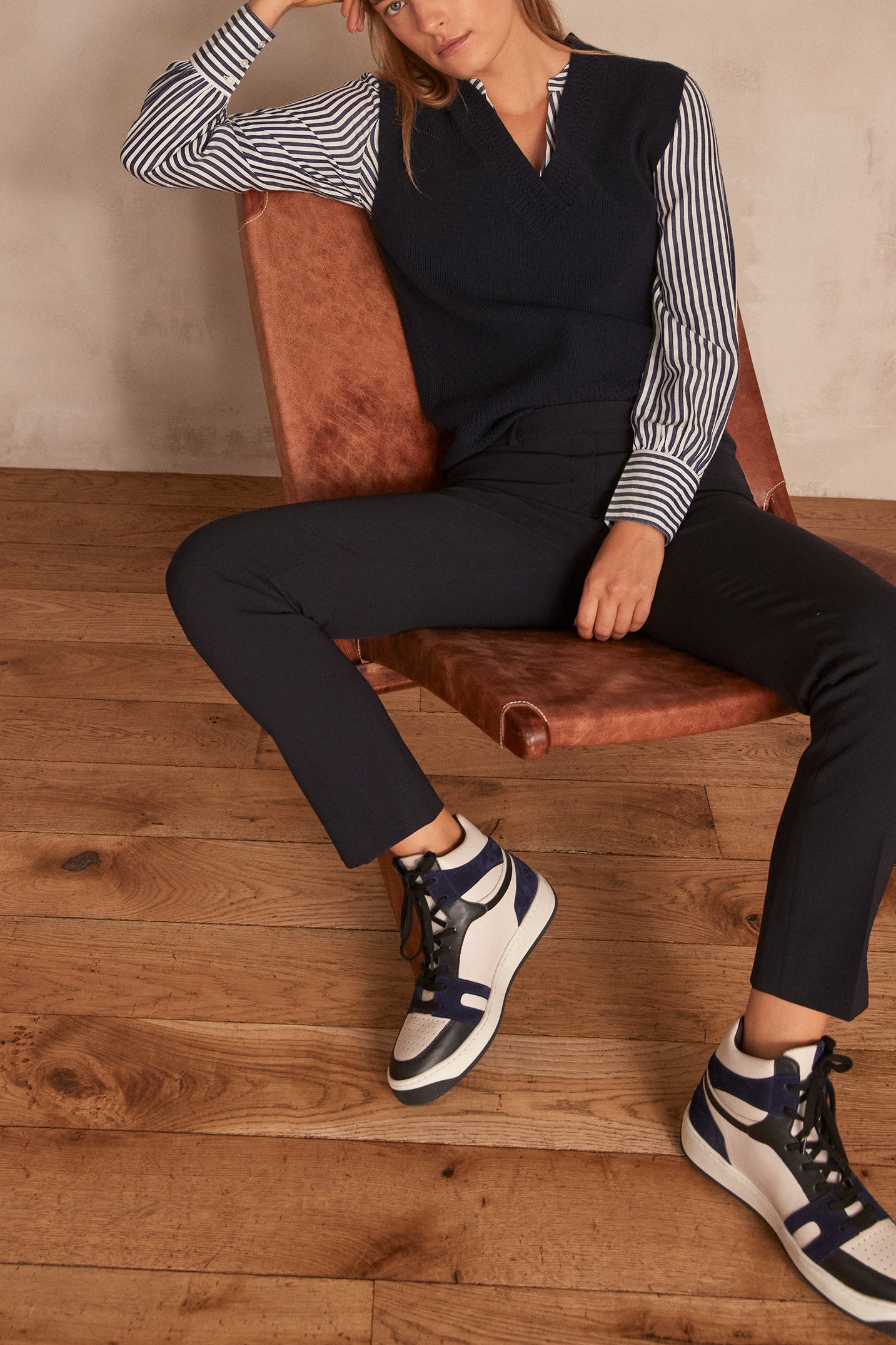 Pantalon cigarette Valero Faume - seconde main