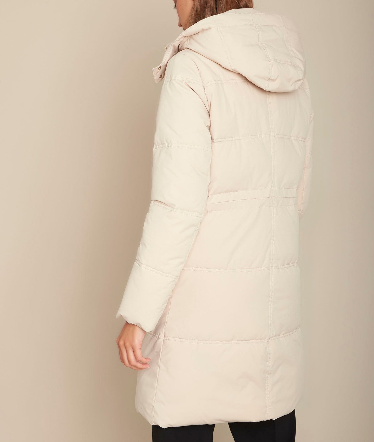 Doudoune beige à capuche Léonie Faume - seconde main