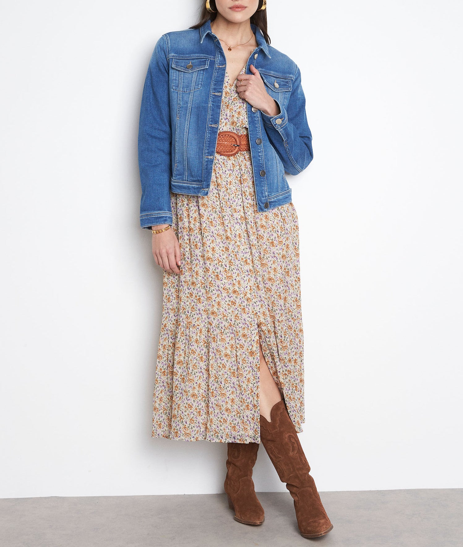 Blouson en jean en coton bio Farrah Faume - seconde main