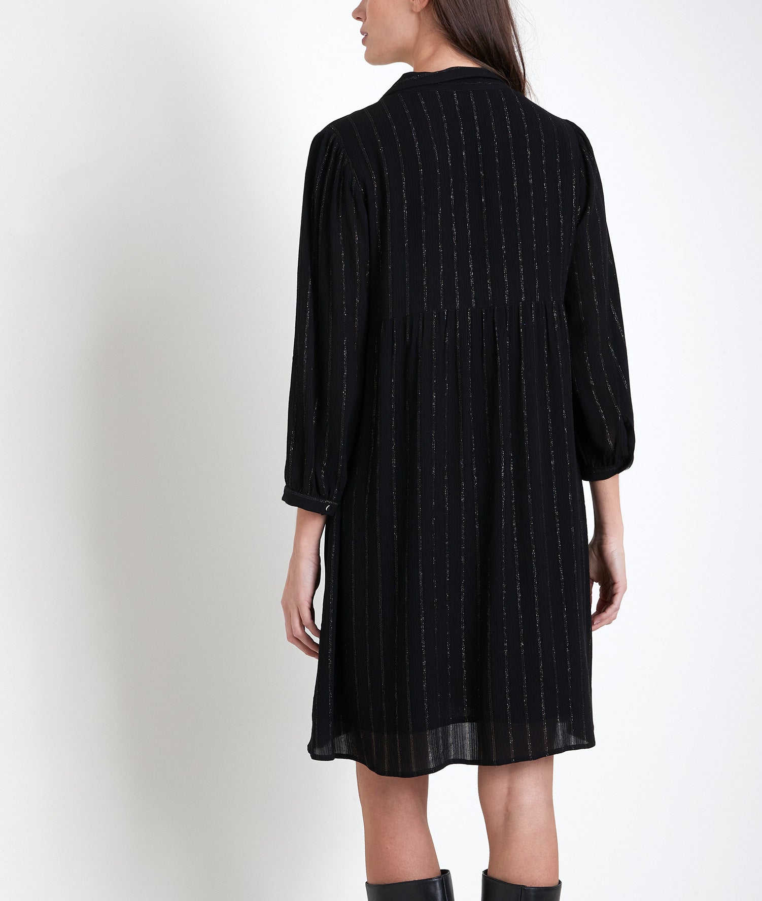 Robe chemise lurex noire Lana Faume - seconde main