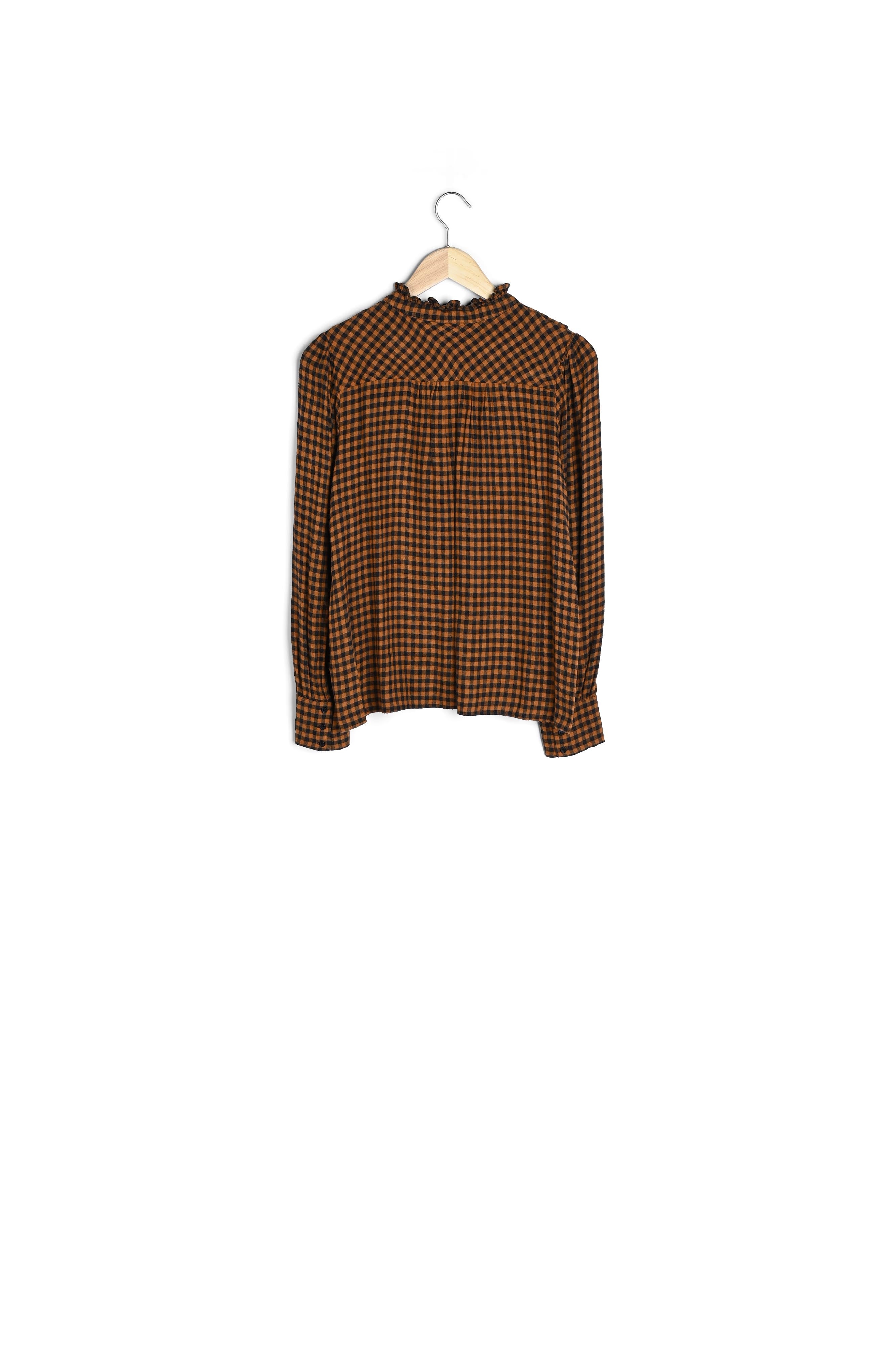 Chemise vichy caramel Abelia Faume - seconde main