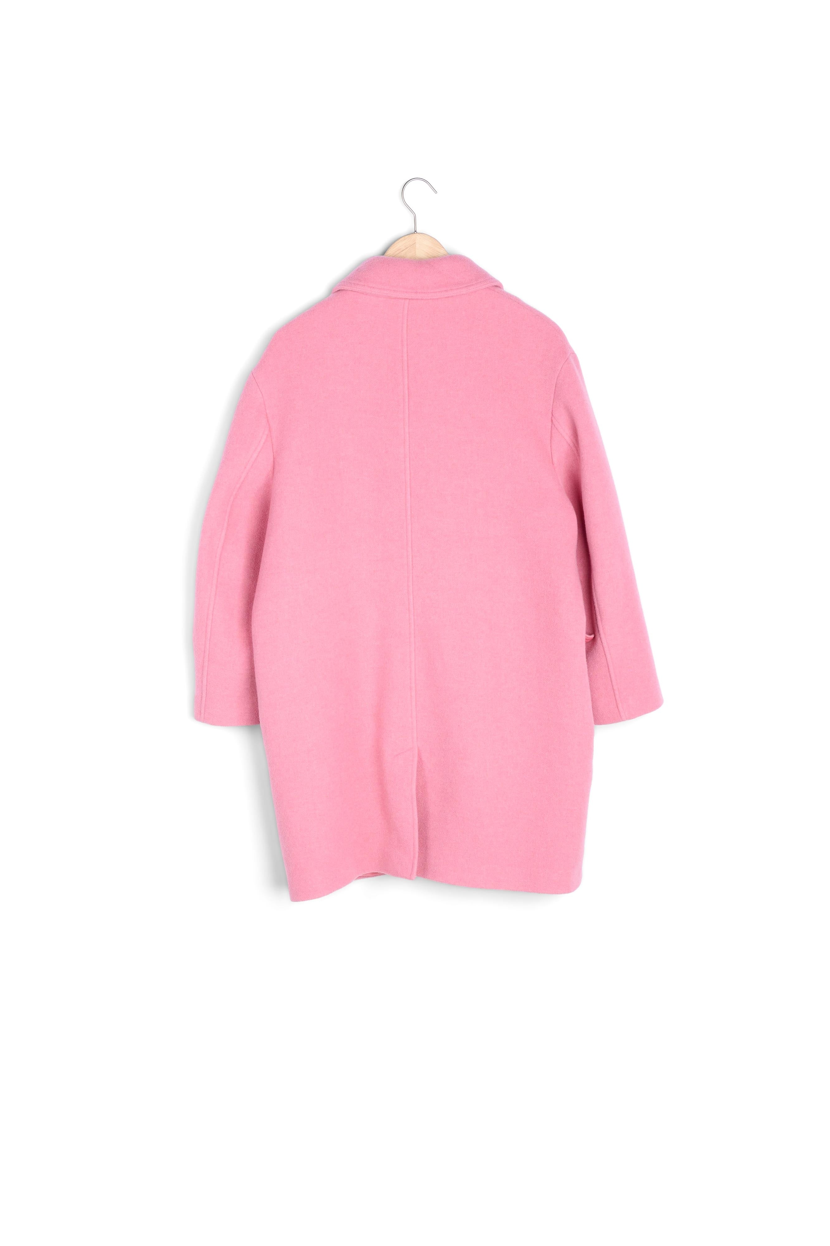 Manteau caban en laine rose bonbon Layton Faume - seconde main