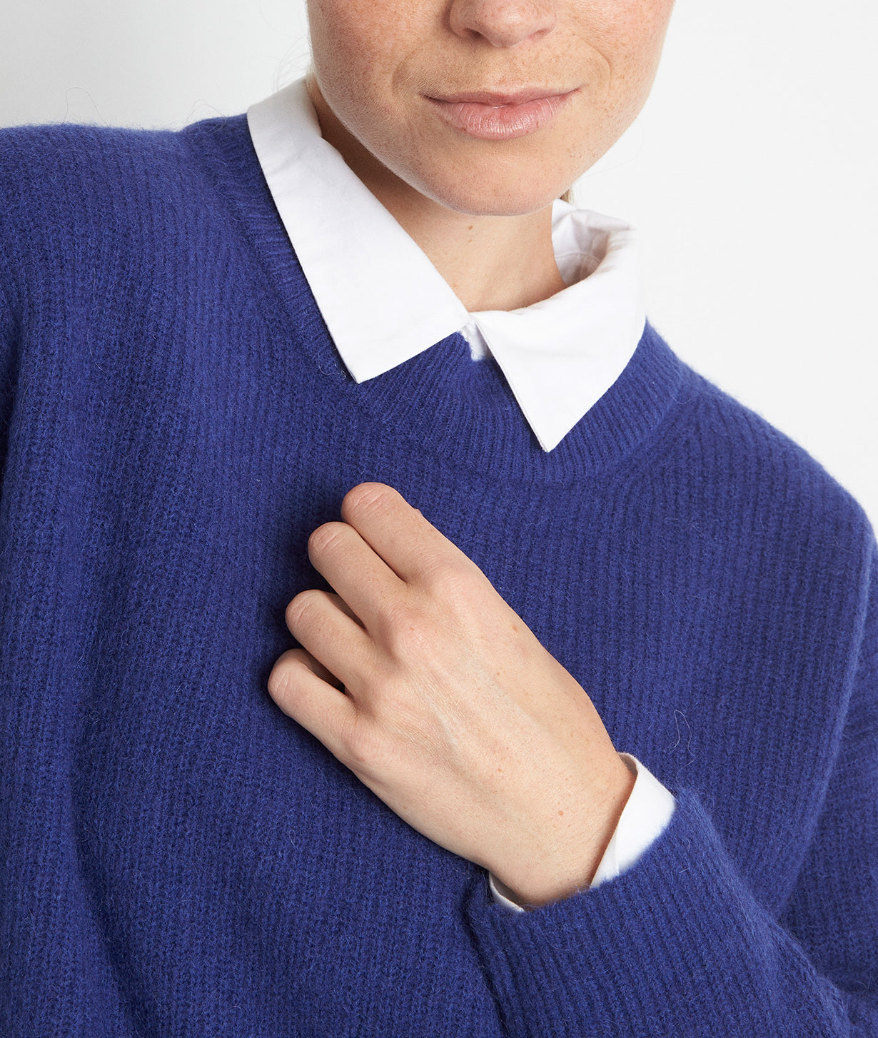 Pull en maille bleu électrique Tabasco Faume - seconde main