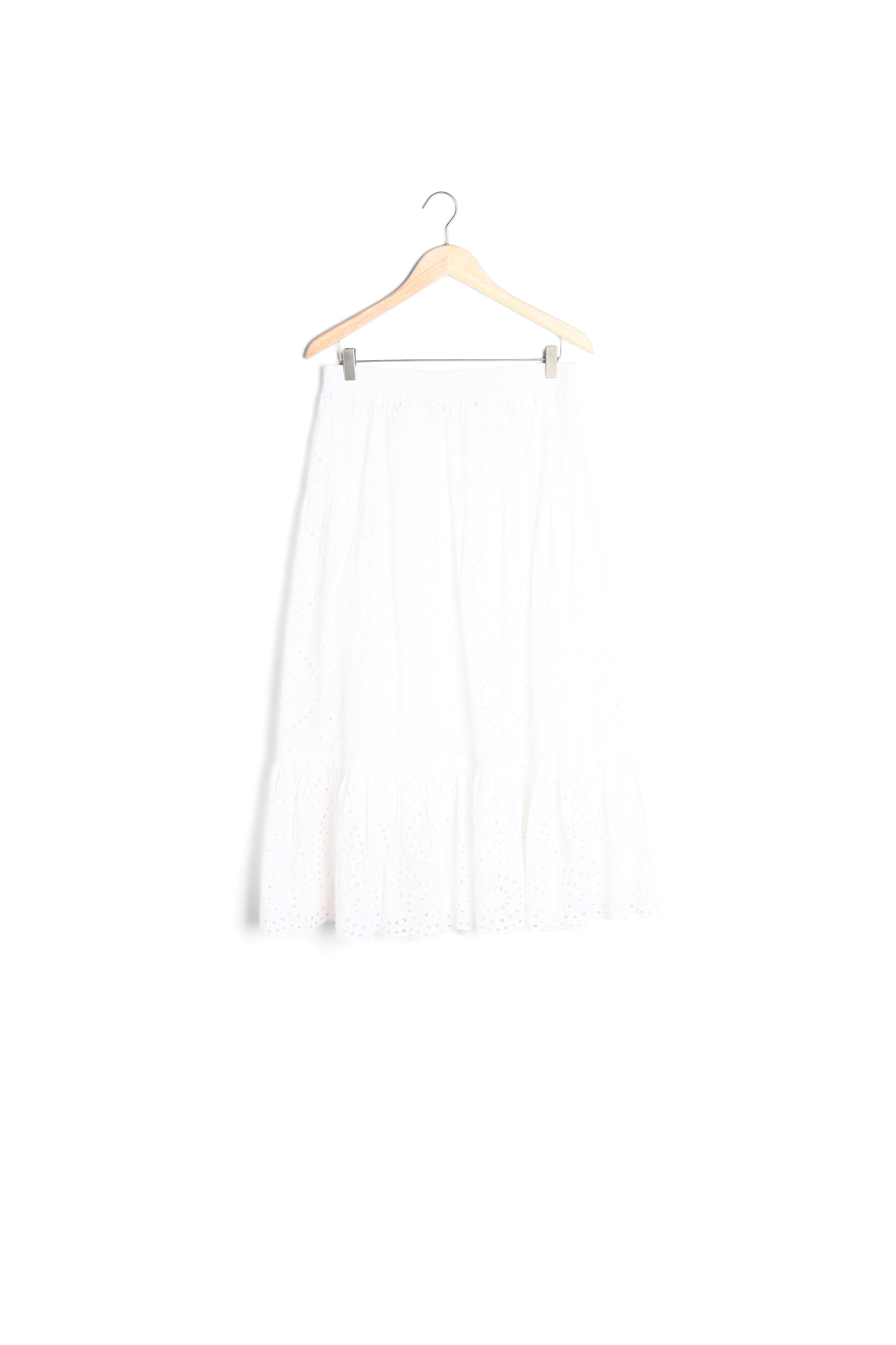 Jupe longue coton ajouré blanc Dolly Faume - seconde main