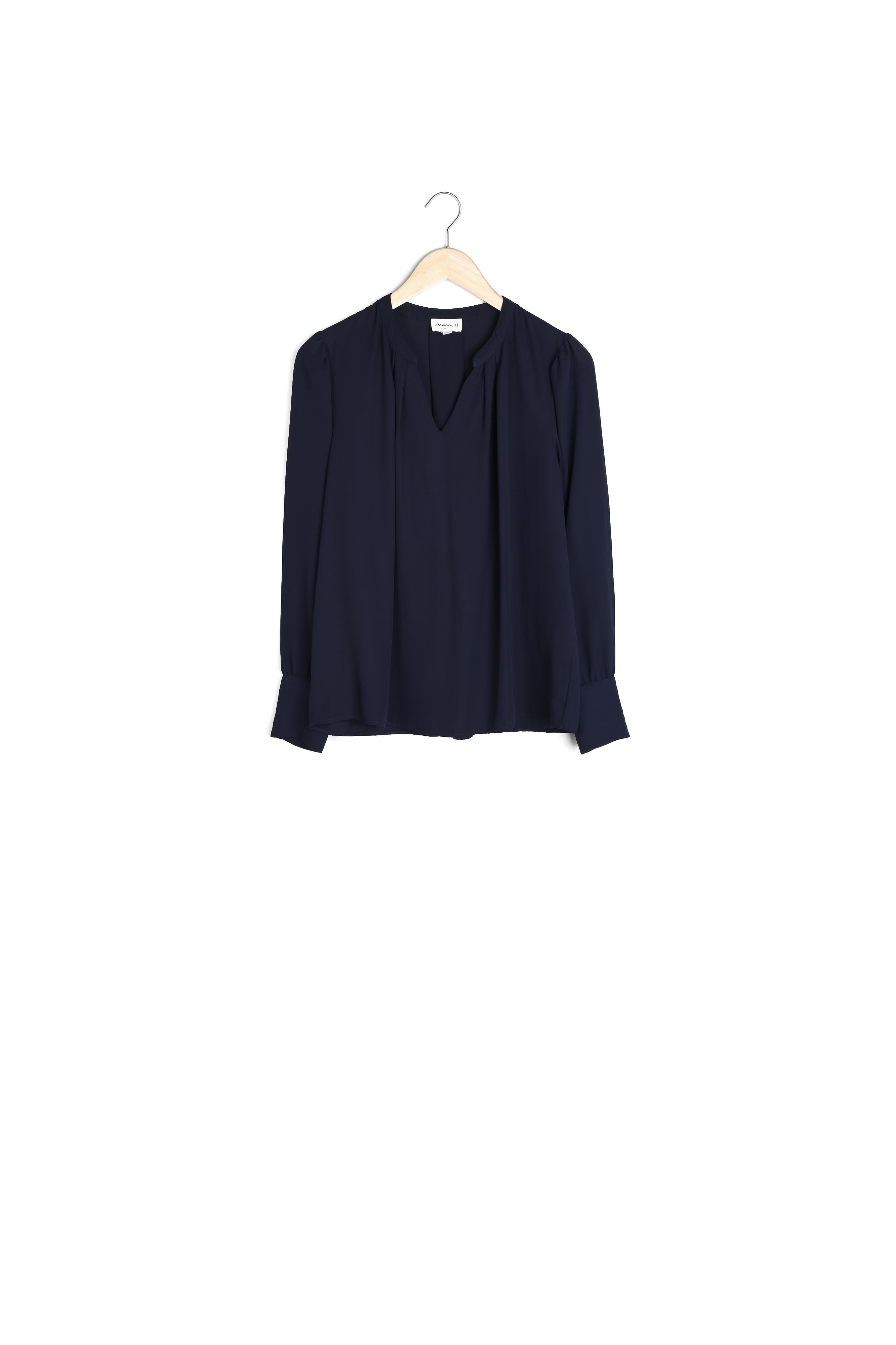 Blouse fluide et structurée marine Adixia Faume - seconde main