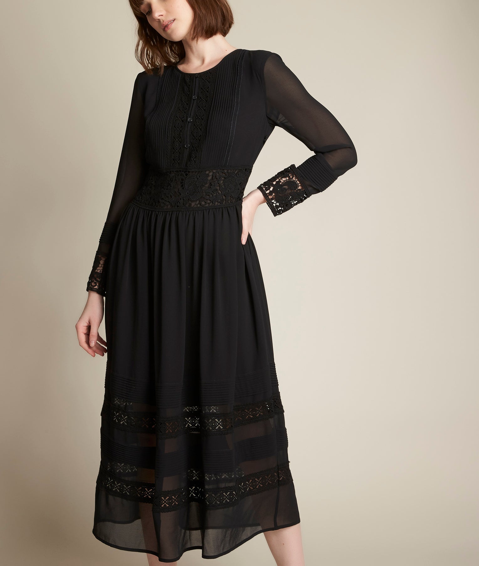 Robe longue en dentelle Charlotte Faume - seconde main