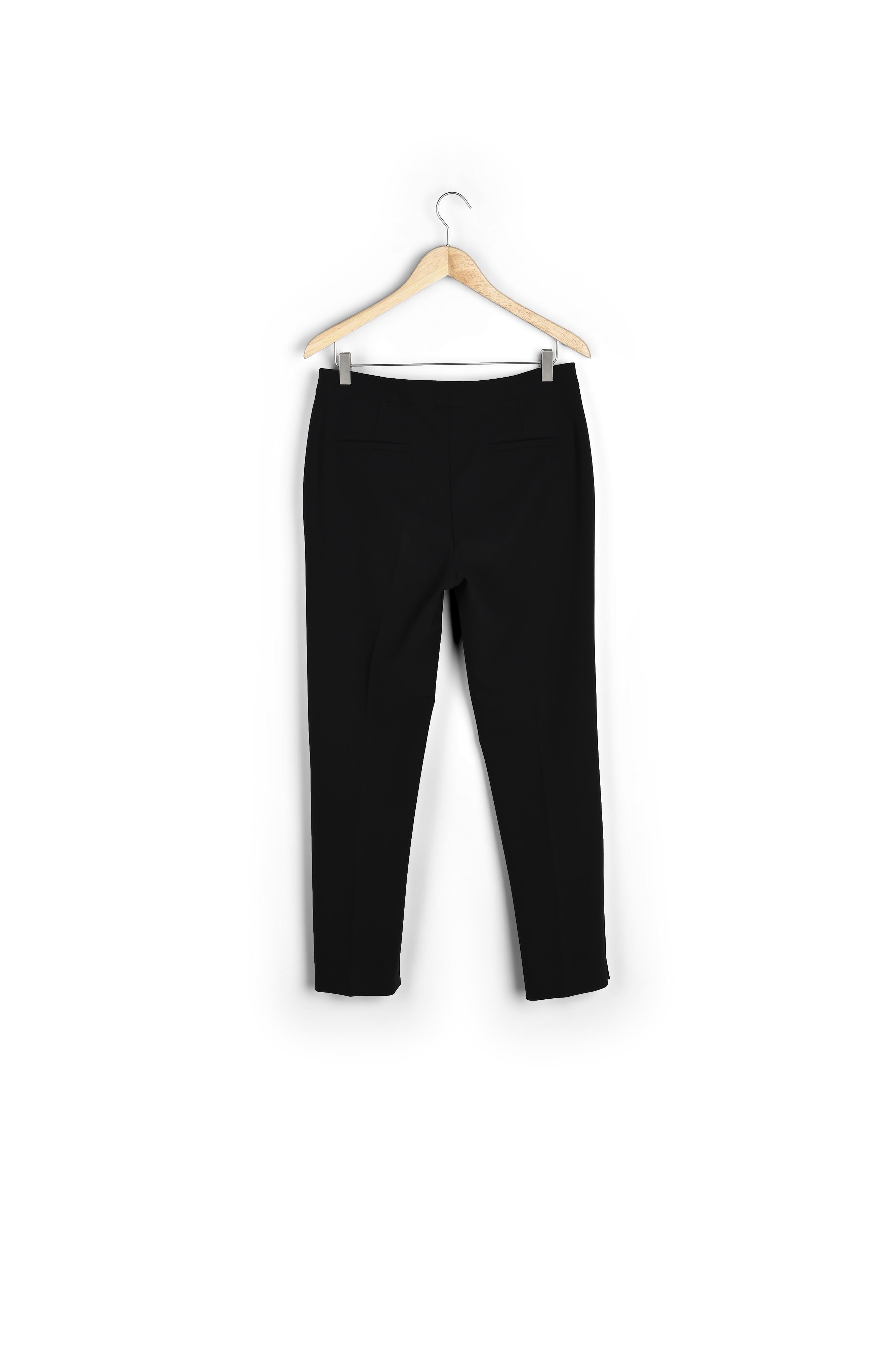 Pantalon noir cigarette en microfibre Ernesto Faume - seconde main