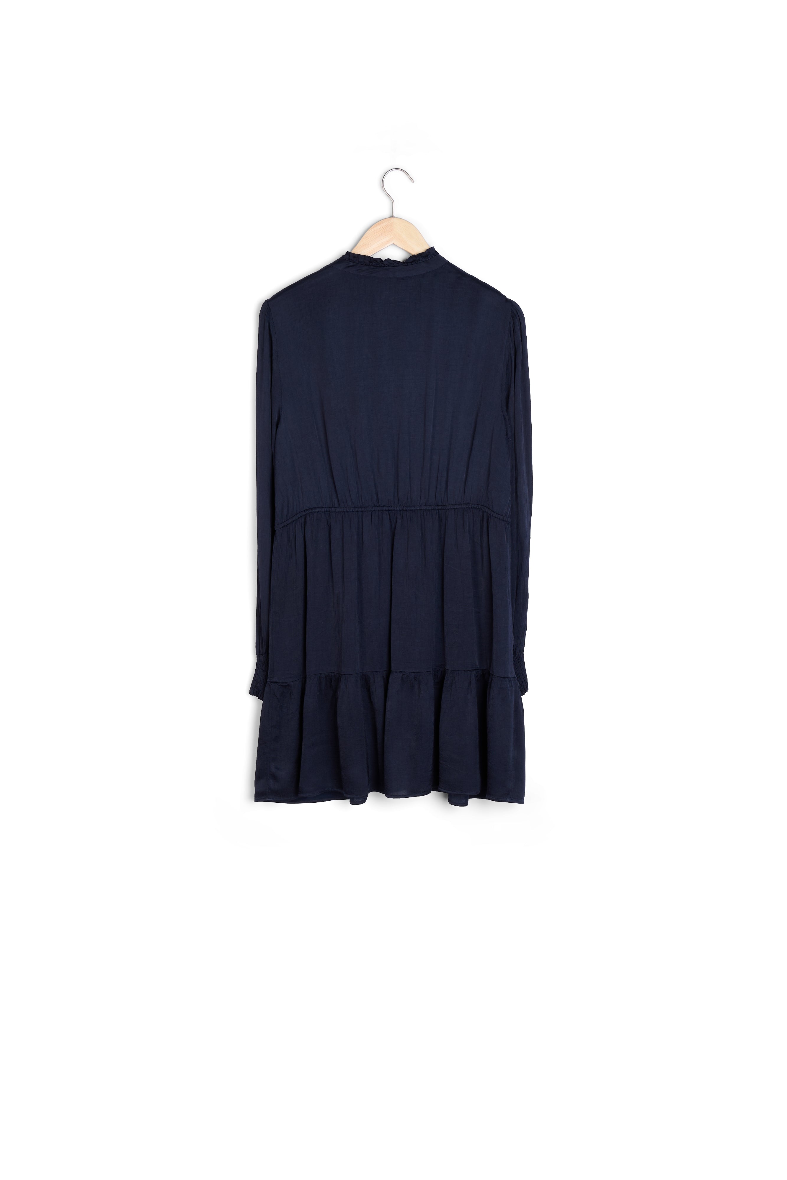 Robe courte satinée marine Haurore Faume - seconde main