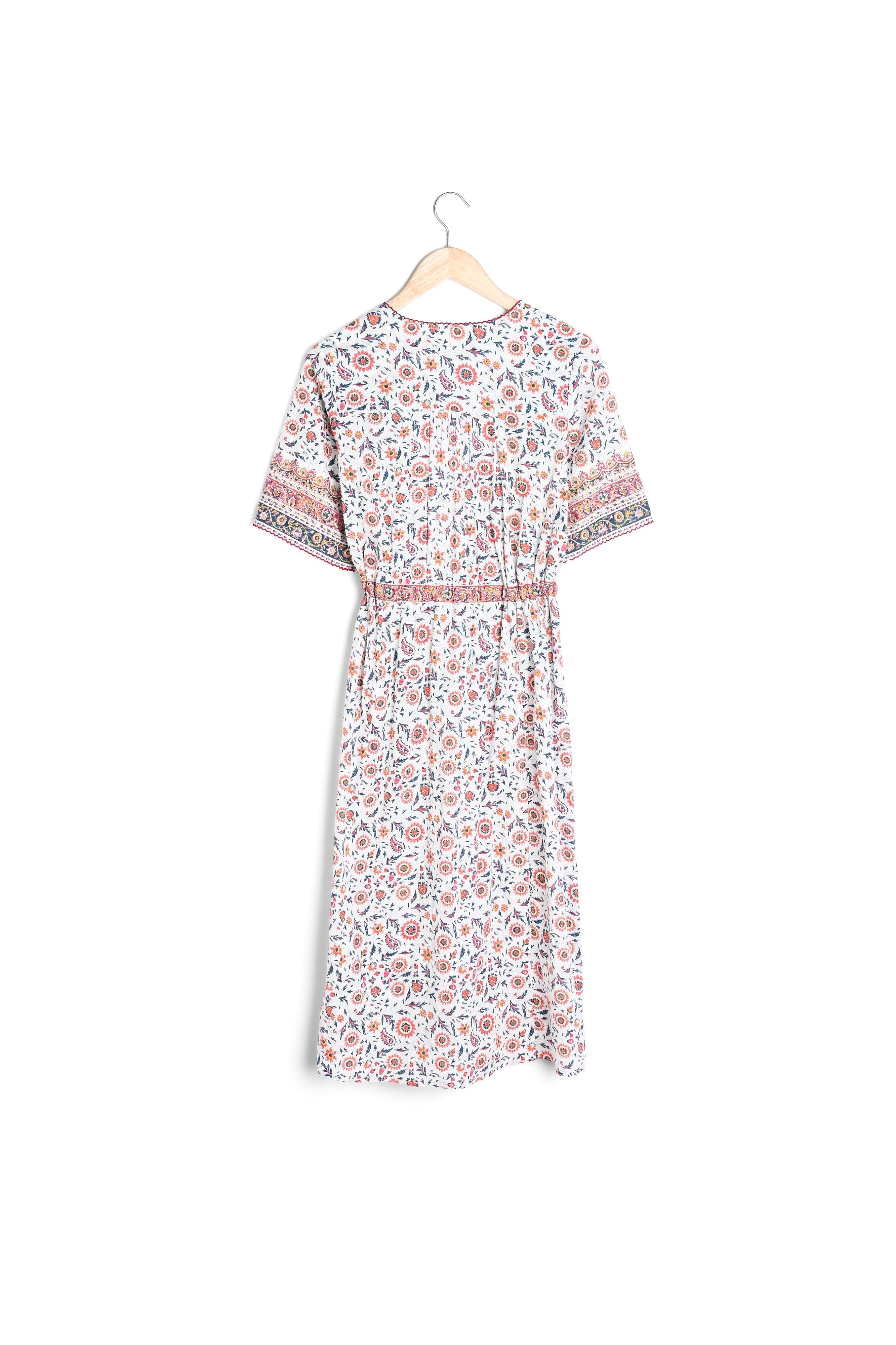 Kimono imprimé en coton blanc Rio Faume - seconde main