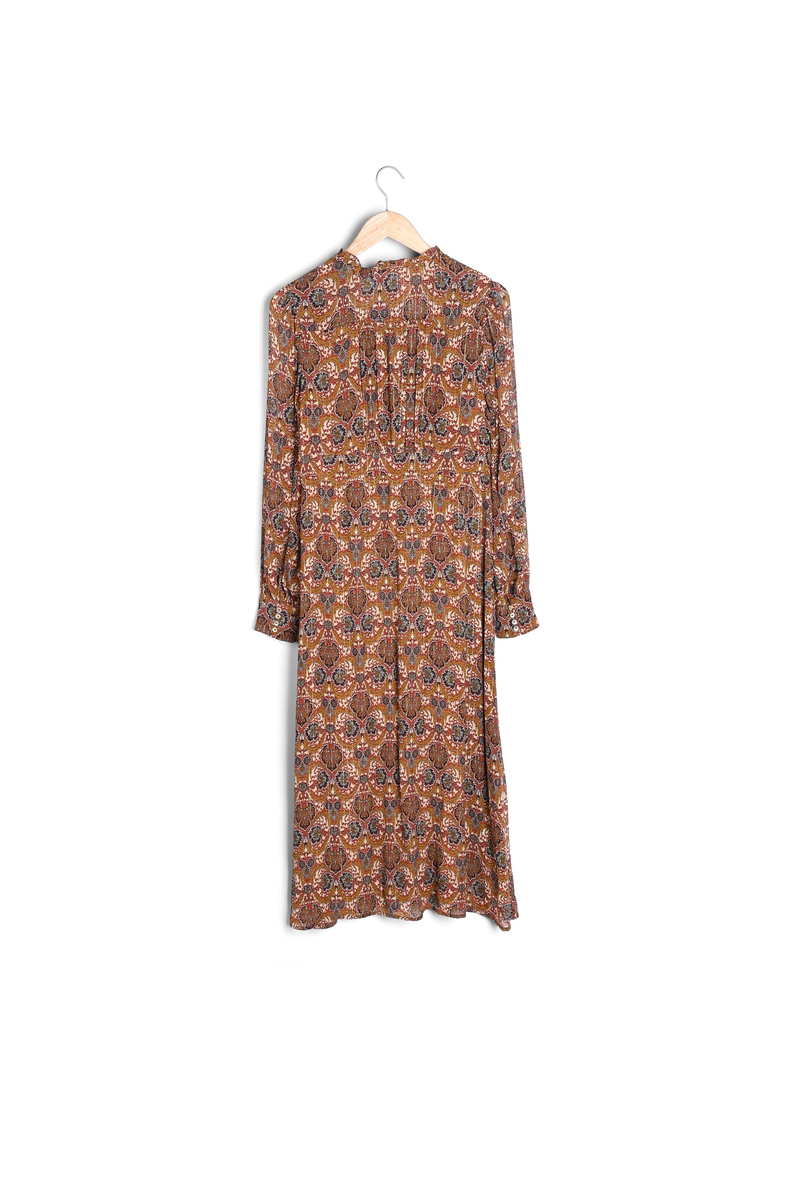 Robe longue imprimé camel Carmen Faume - seconde main