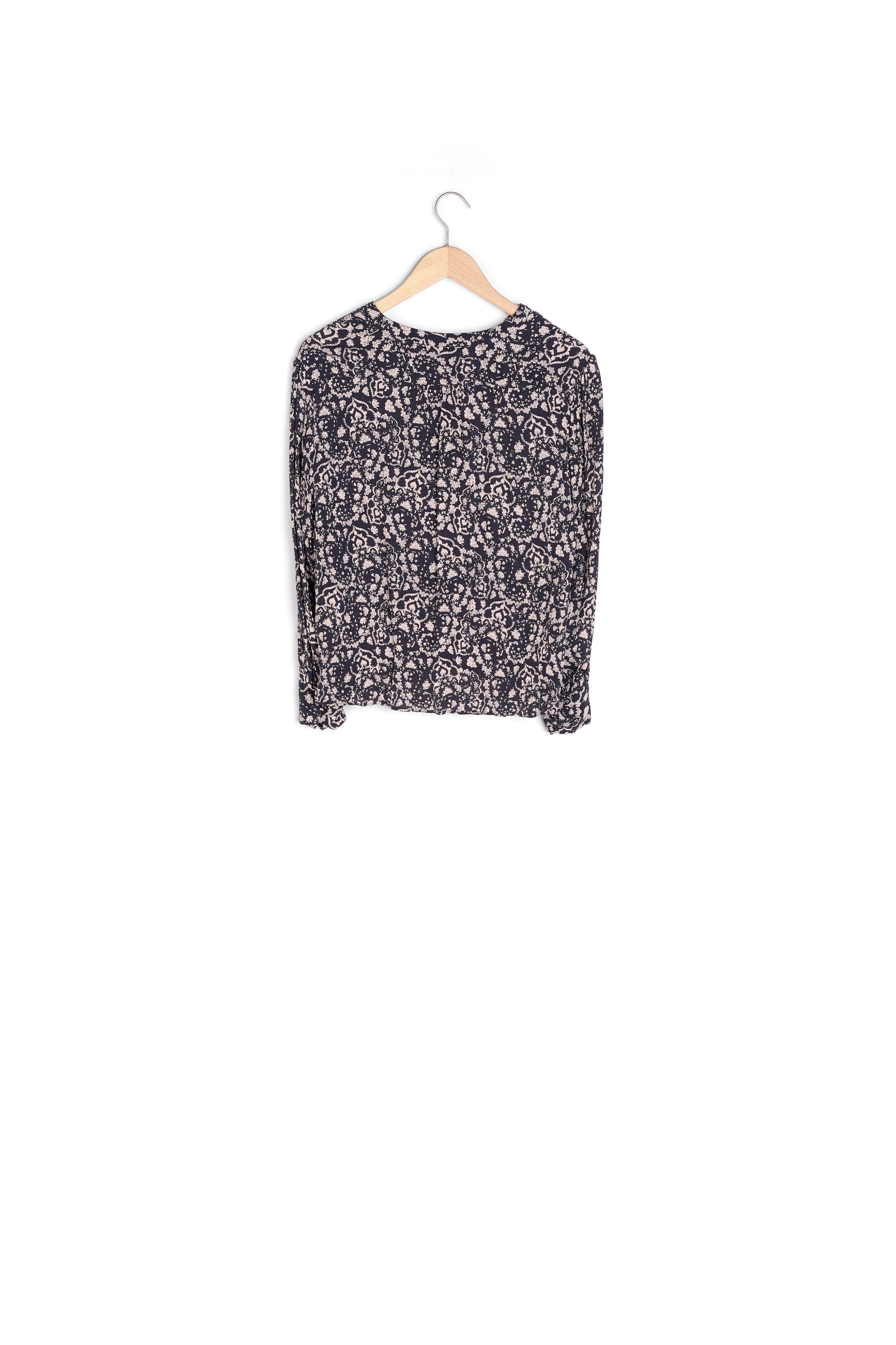 Blouse fluide imprimée noire Chlea Faume - seconde main