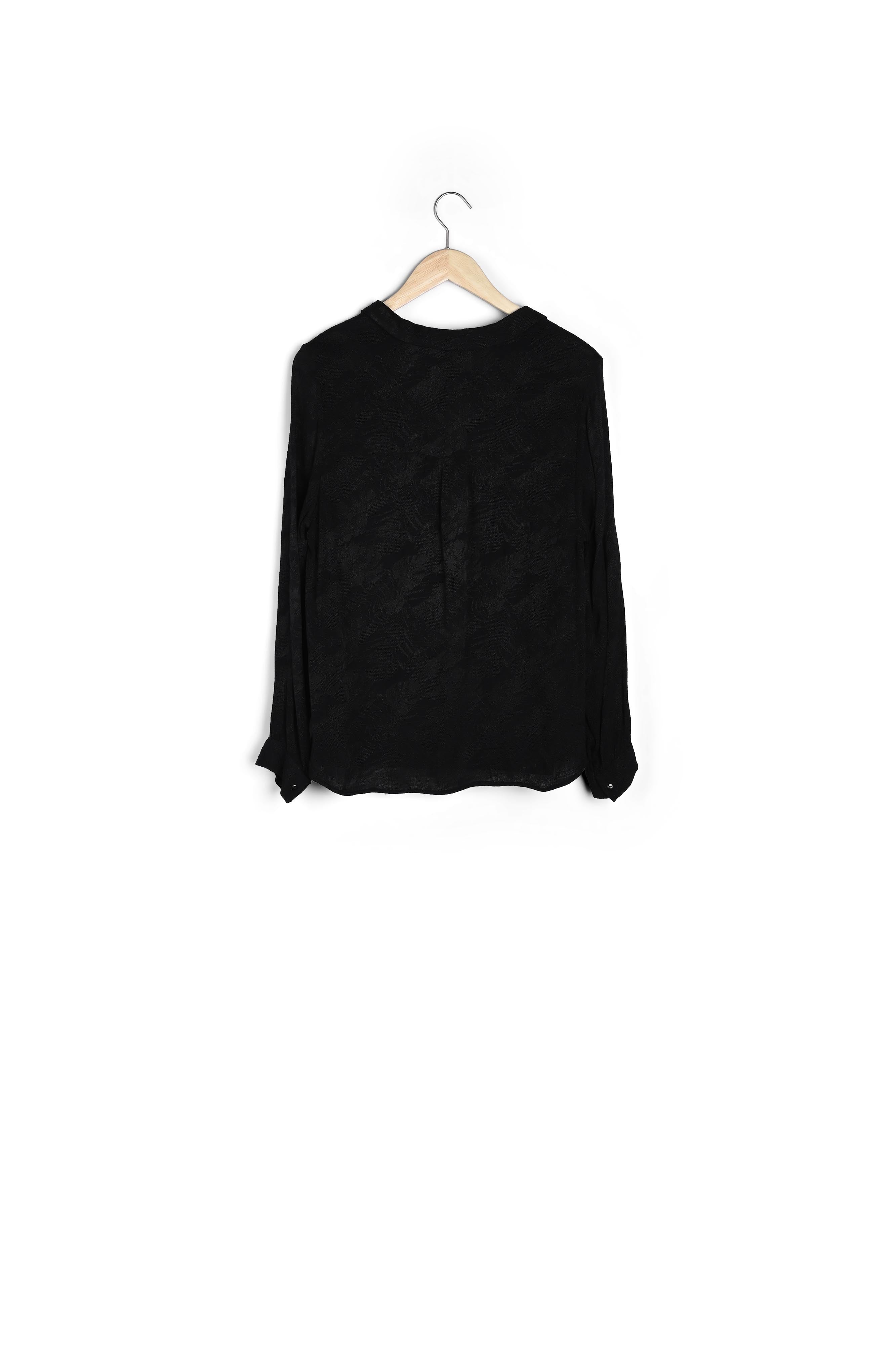 Blouse en tissu jacquard noire Cleo Faume - seconde main