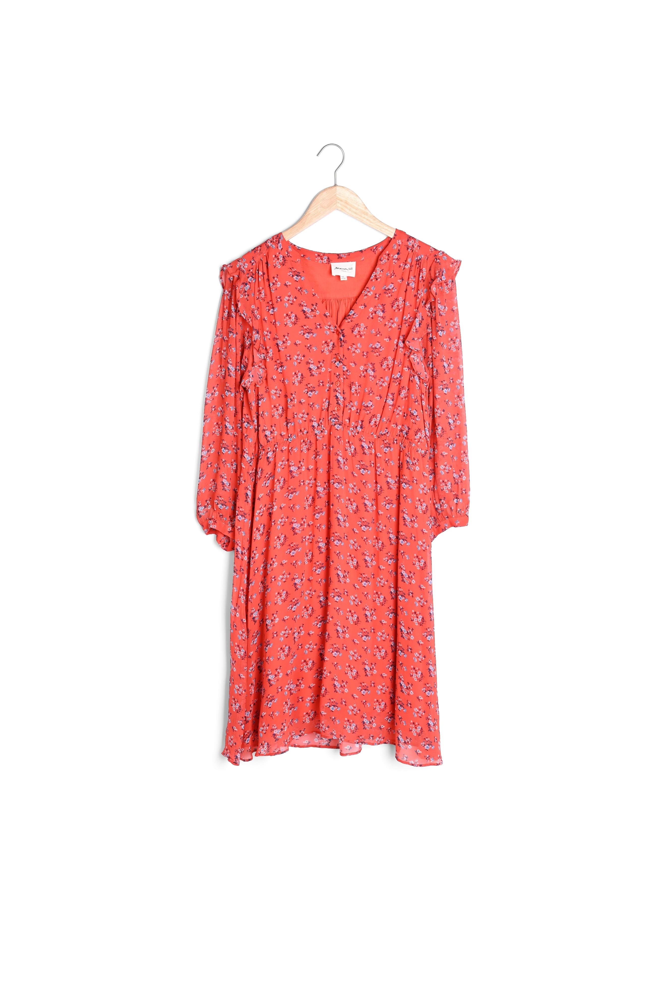 Robe rouge imprimé fleuri Livie Faume - seconde main