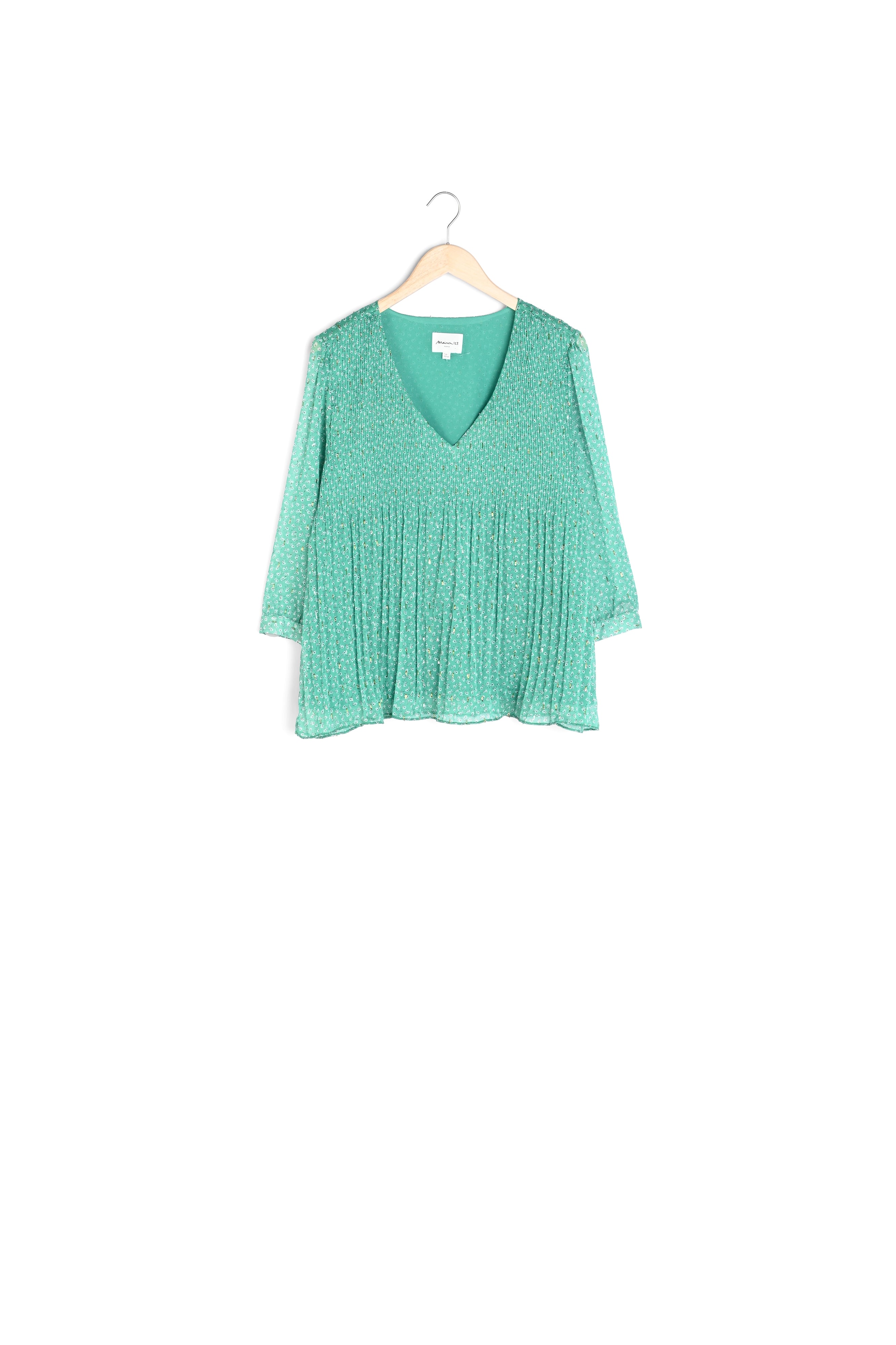 Blouse plissée imprimée Eva Faume - seconde main