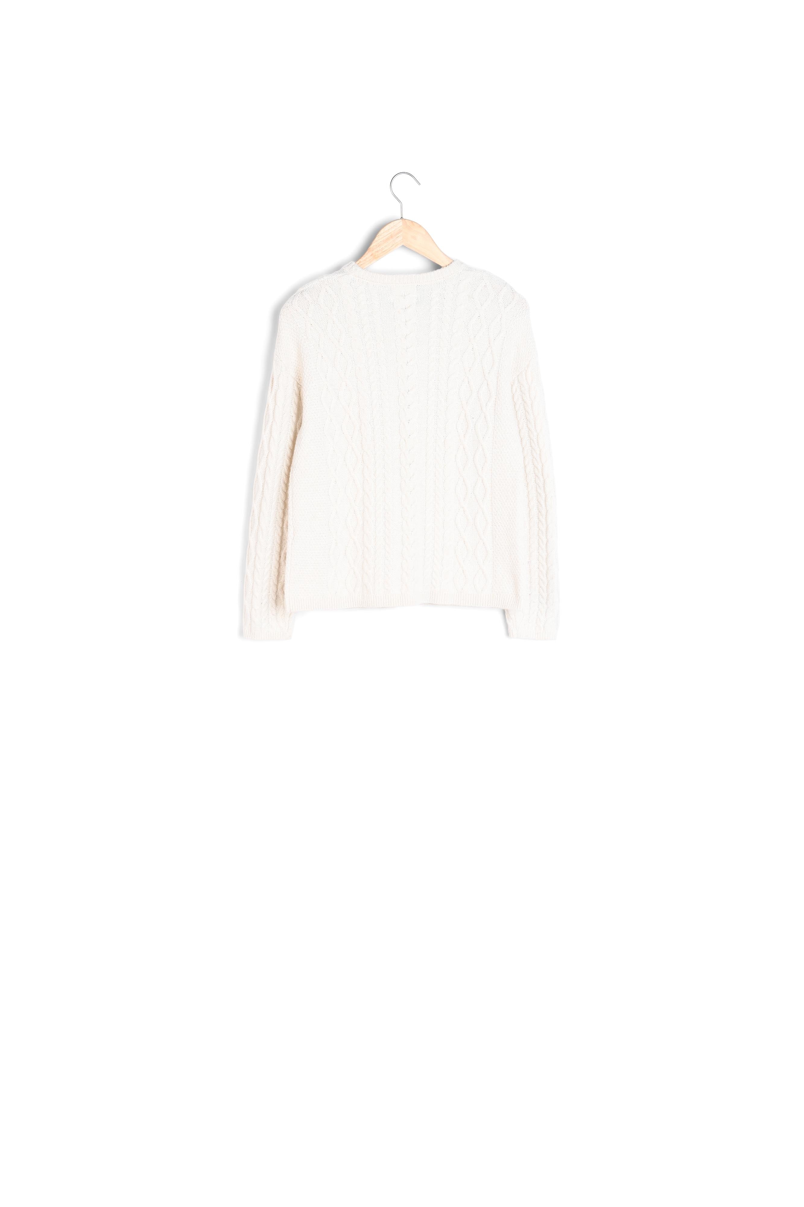 Pull en polyester recyclé torsadé Rael Faume - seconde main