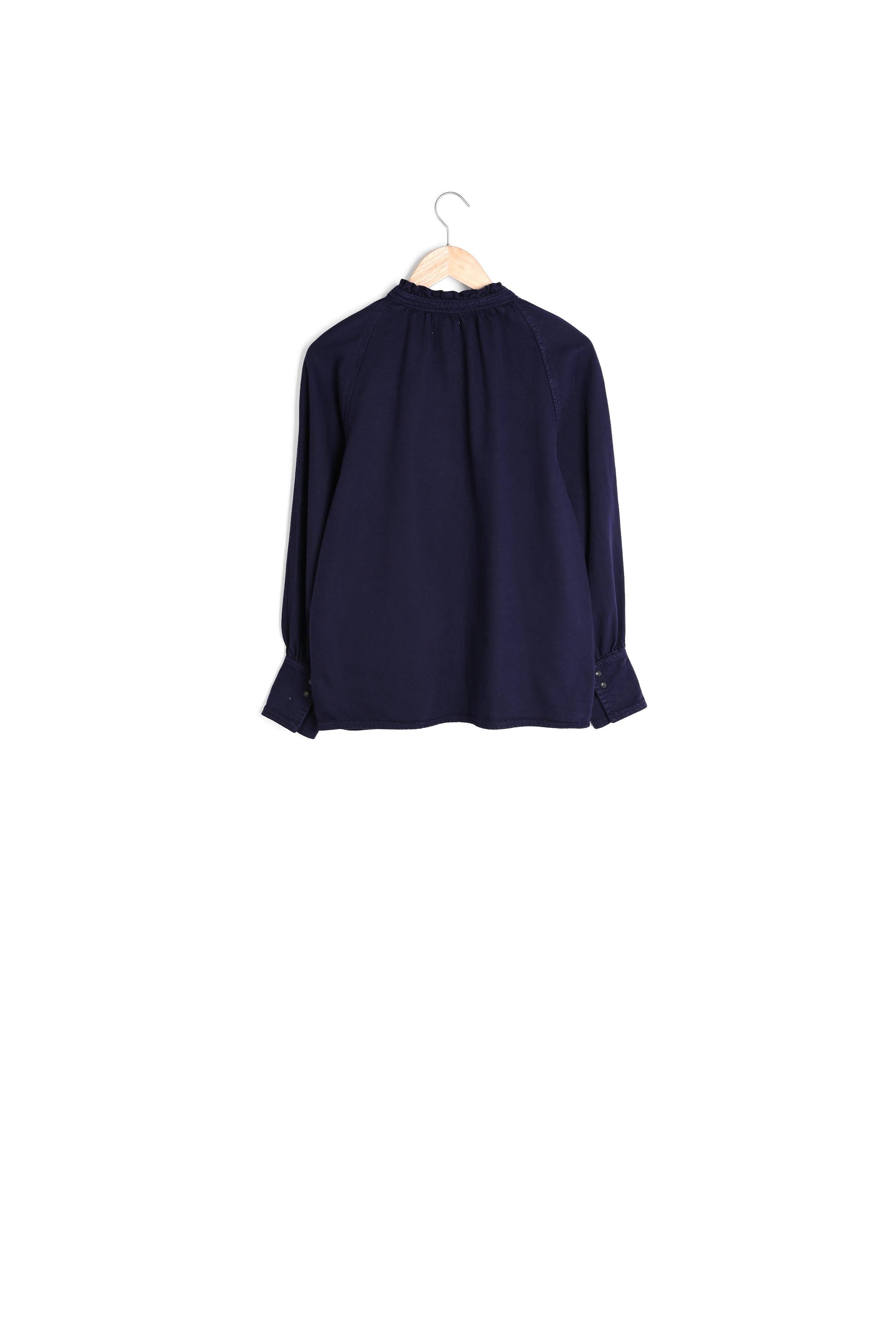 Chemise en coton violet foncé Carole Faume - seconde main