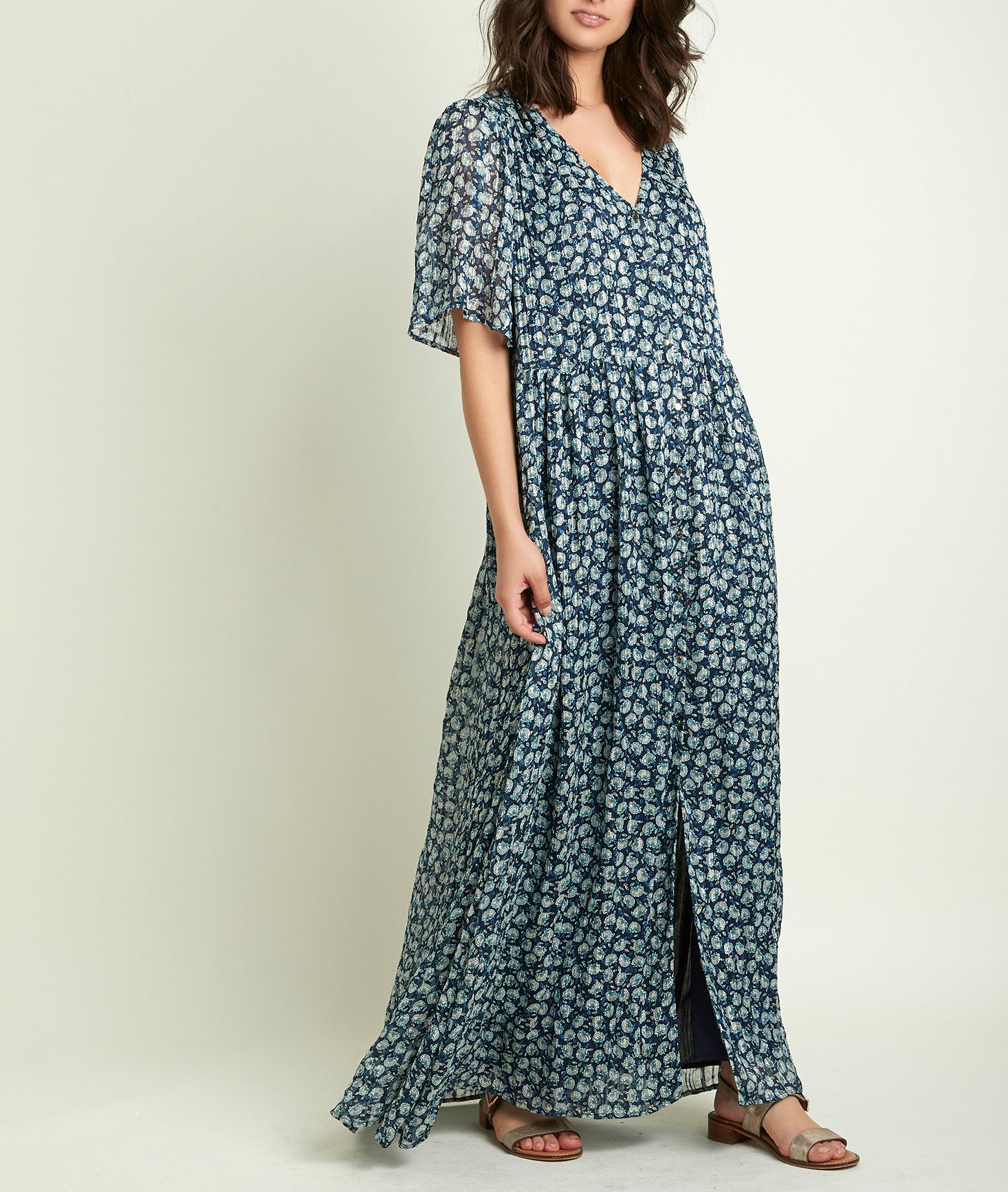 Robe longue imprimée Cheminie Faume - seconde main