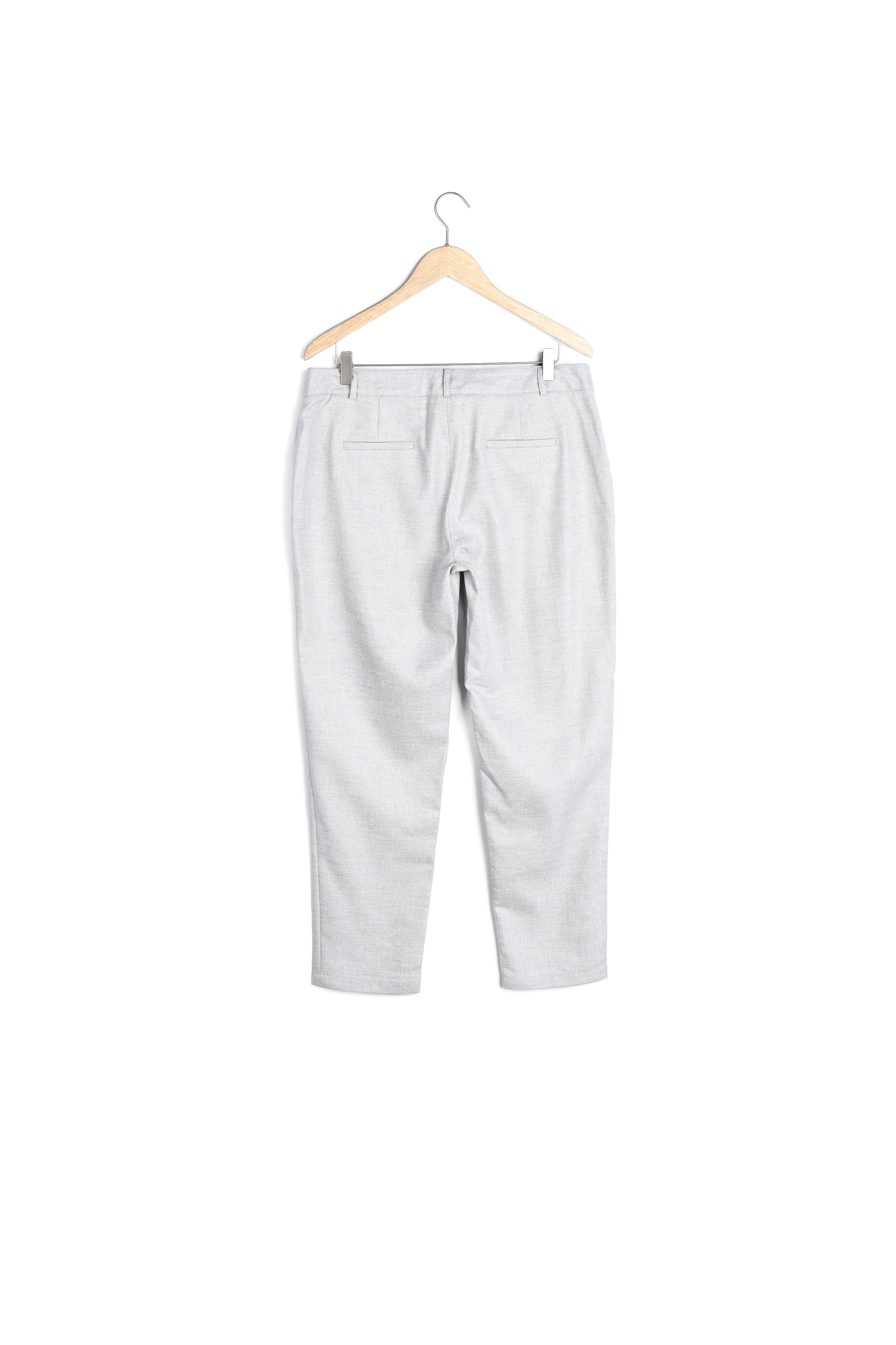 Pantalon cigarette gris lurex Mei Faume - seconde main