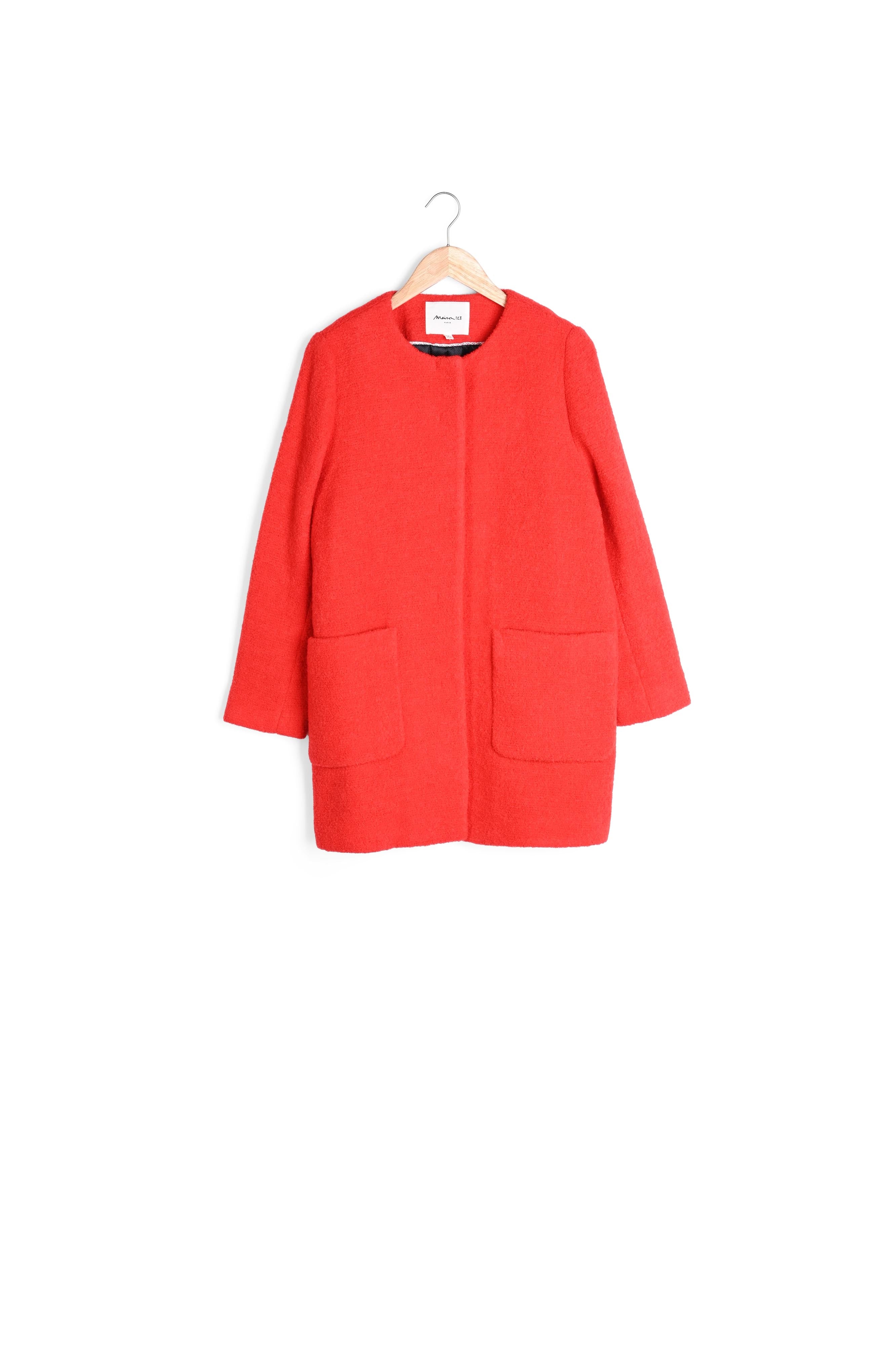 Manteau en laine rouge Emma Faume - seconde main