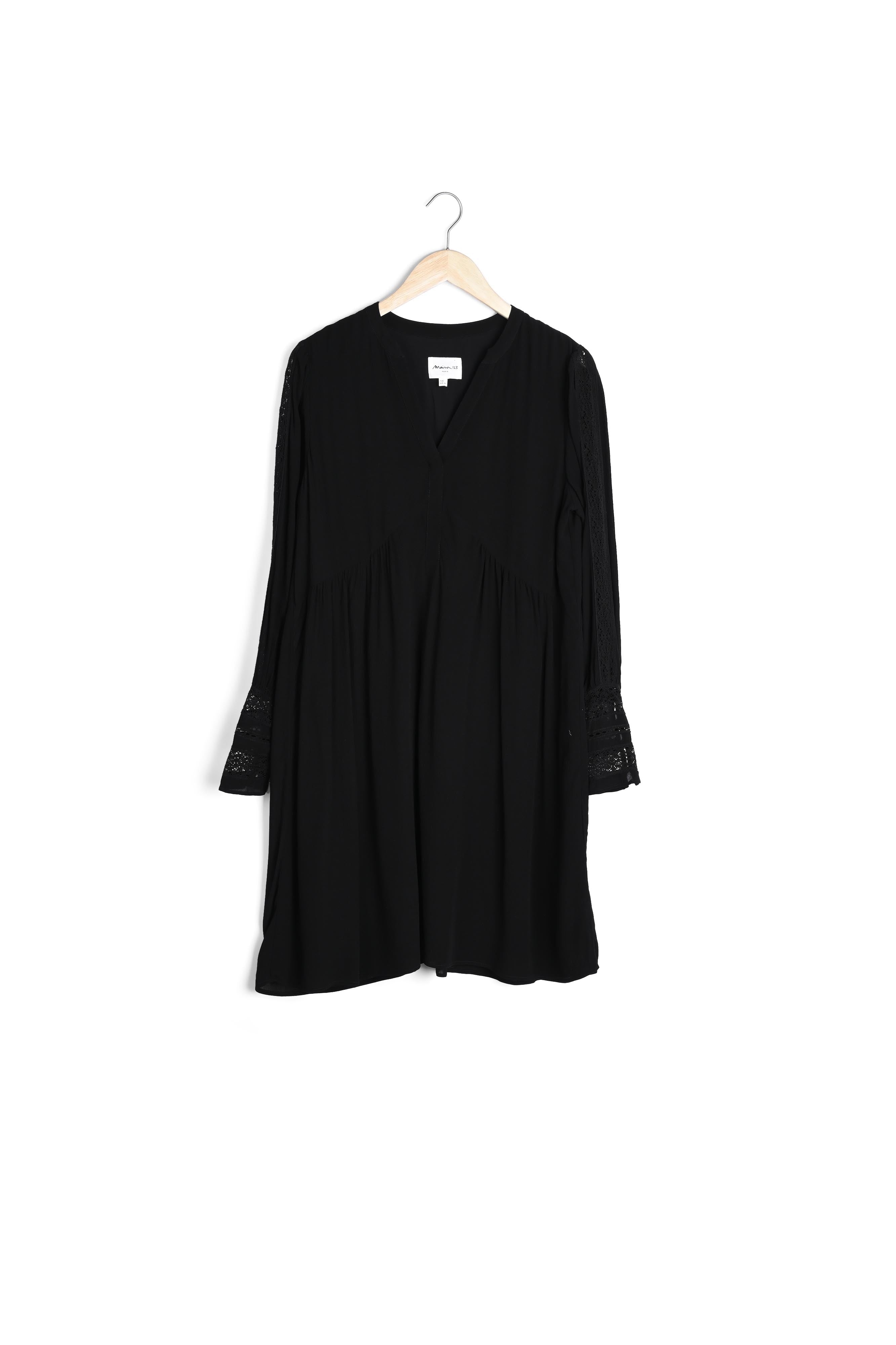 Robe noire à dentelle Calypso Faume - seconde main