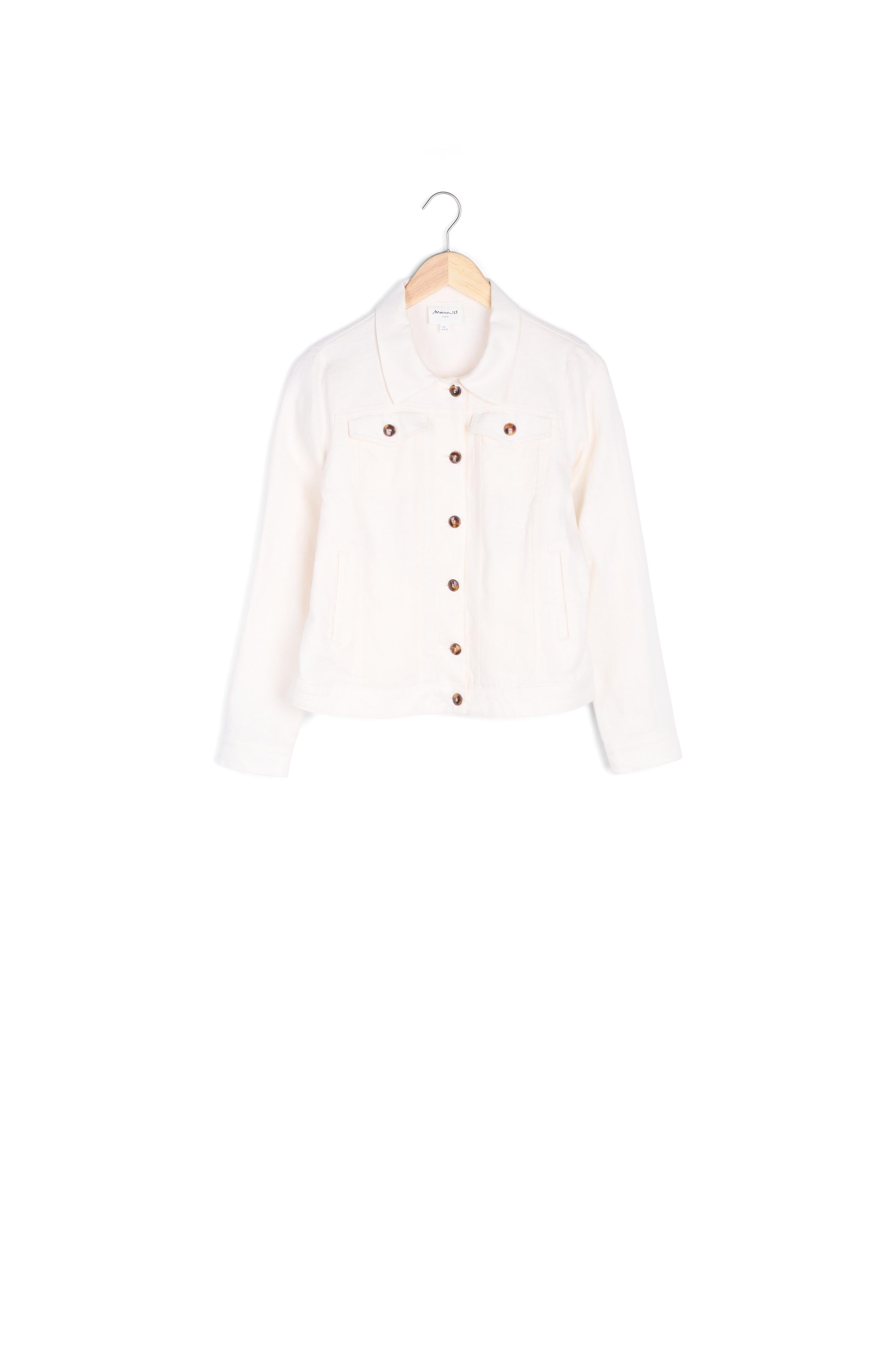 Veste courte en lin écru Clem Faume - seconde main