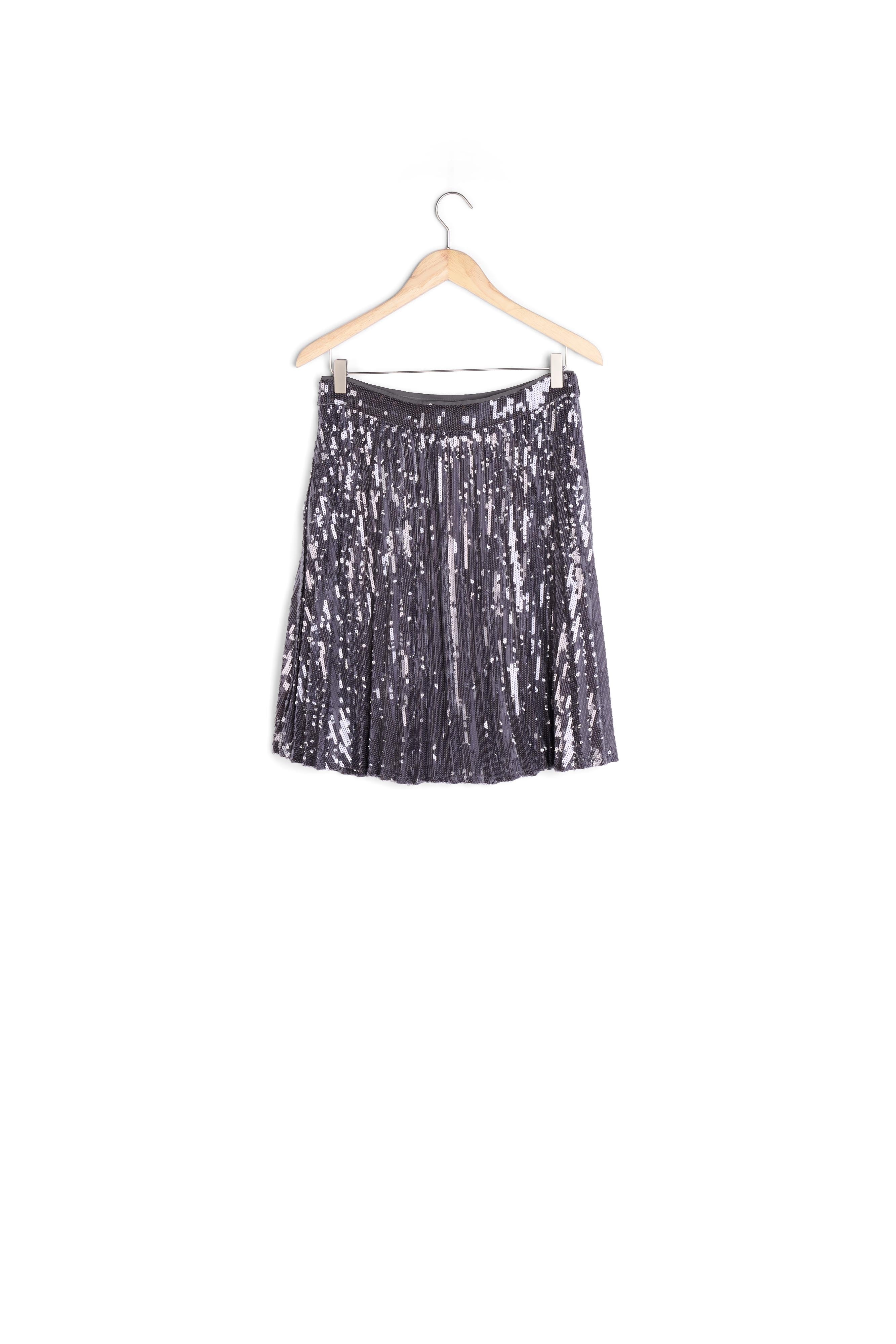 Jupe plissée à sequins Gemme Faume - seconde main