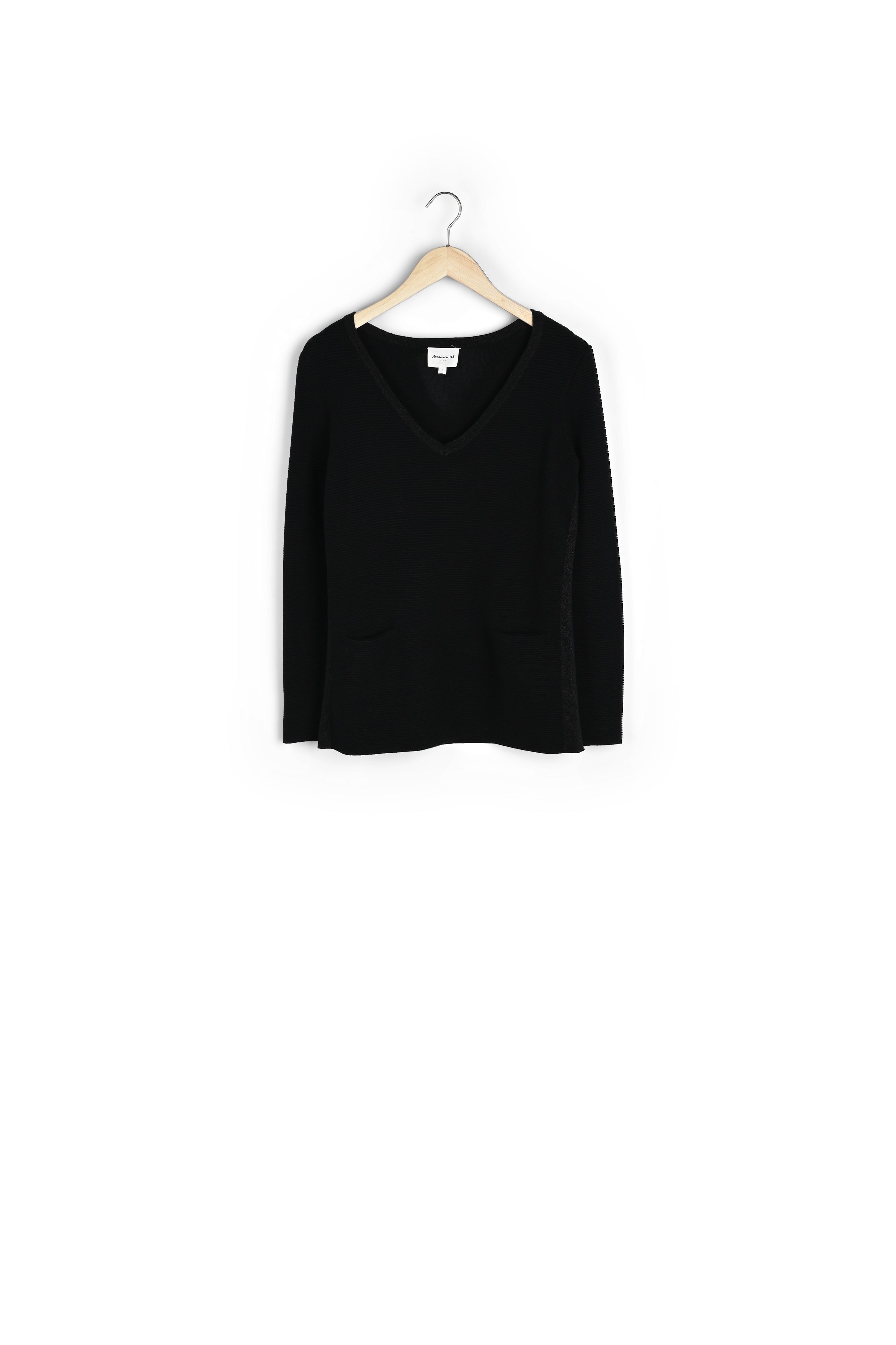 Pull ottoman noir Fan Faume - seconde main