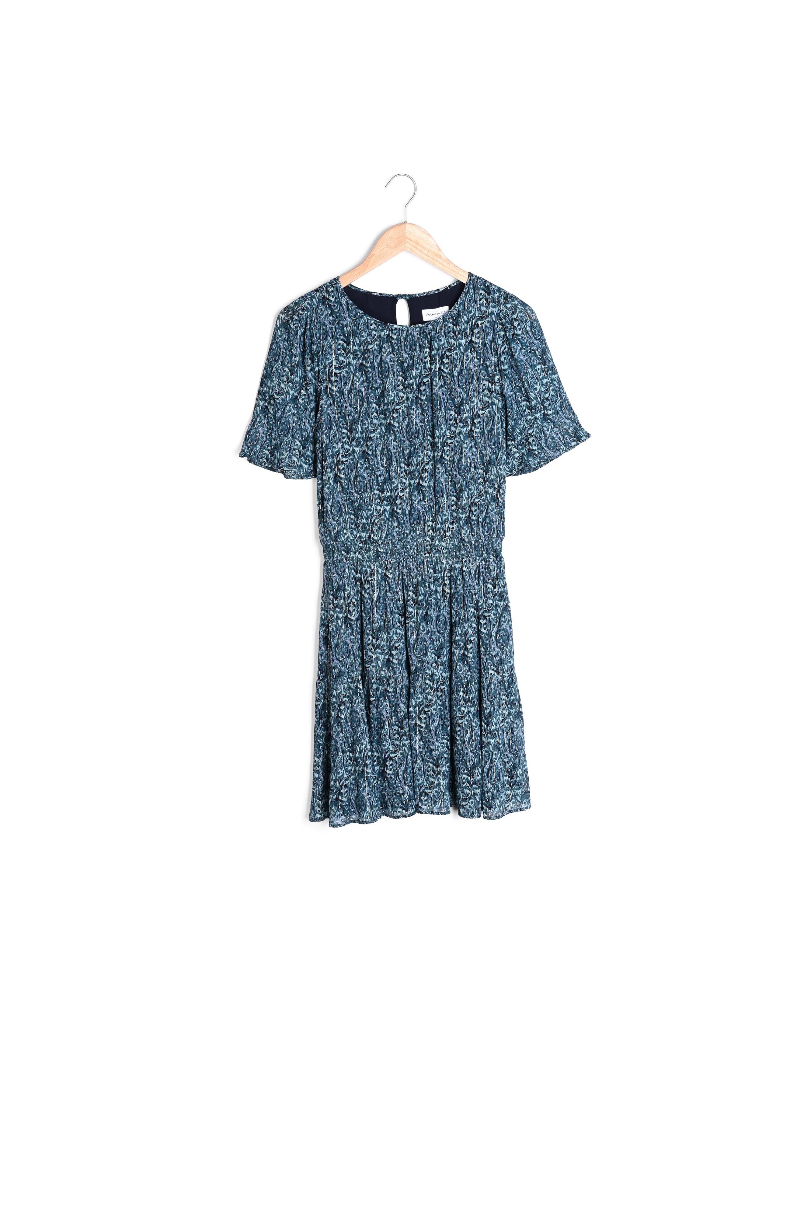 Robe courte imprimée verte Nose Faume - seconde main