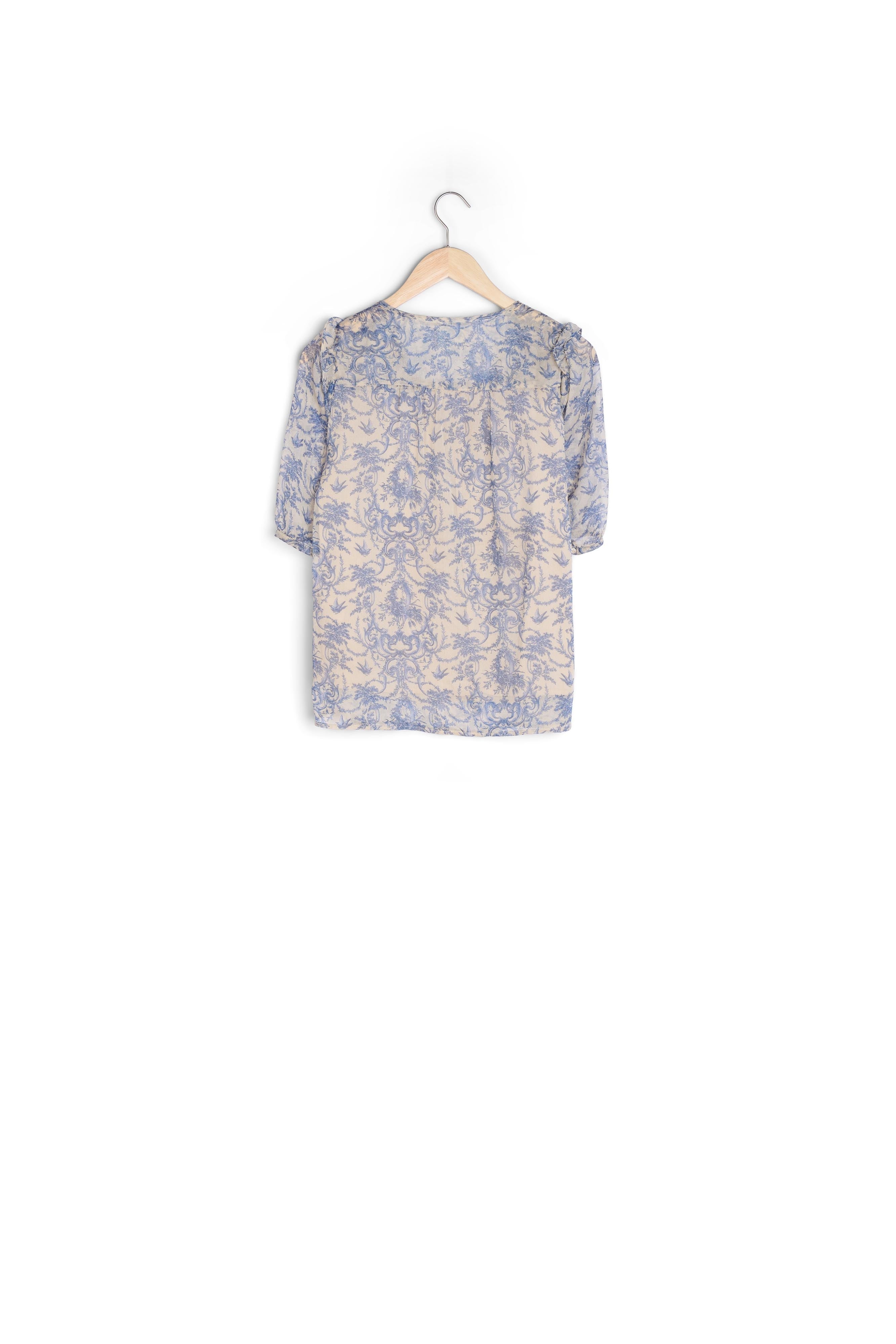 Blouse imprimée à volants Tounia Faume - seconde main