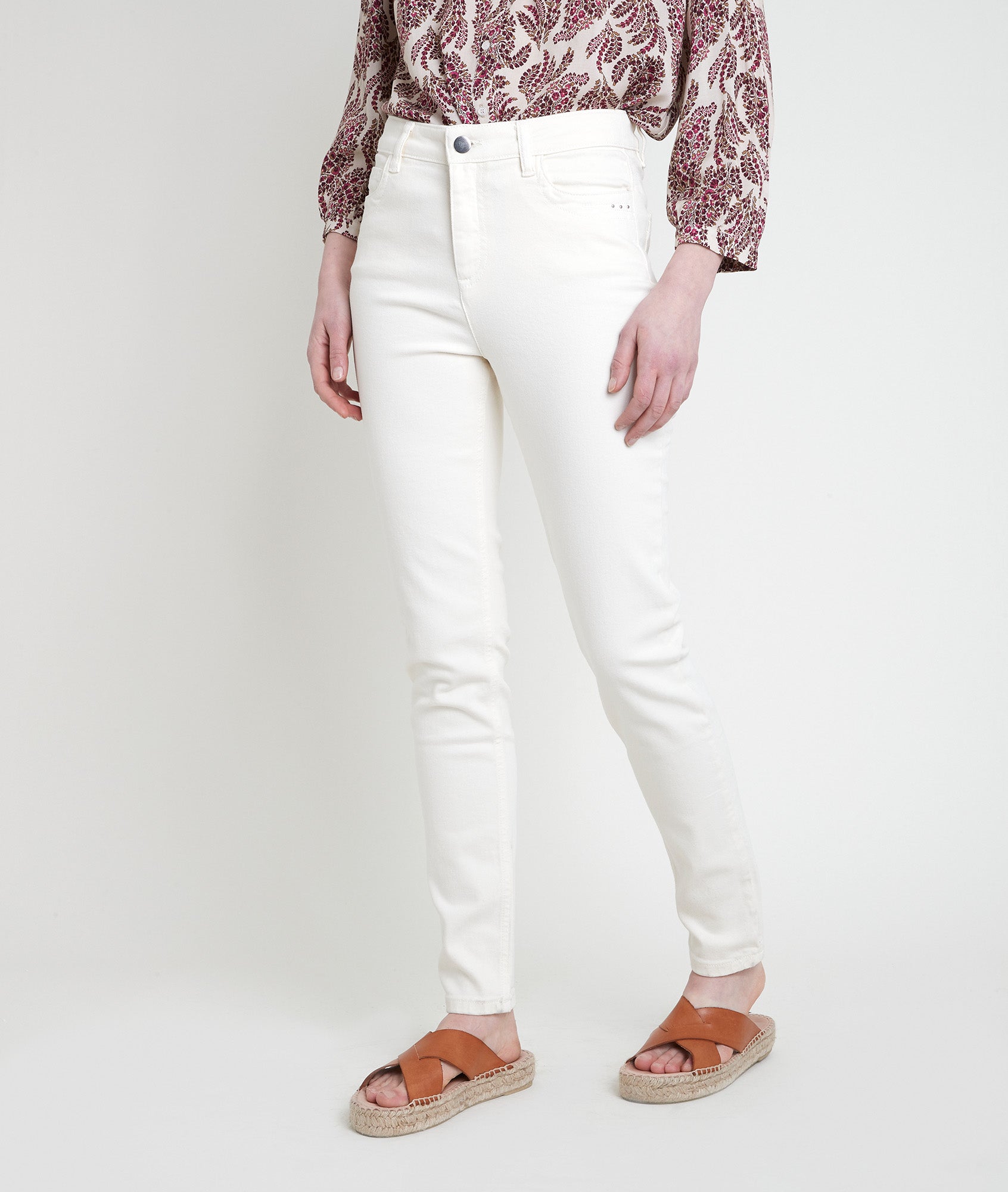 L'iconique slim Suzy en coton bio ivoire Faume - seconde main