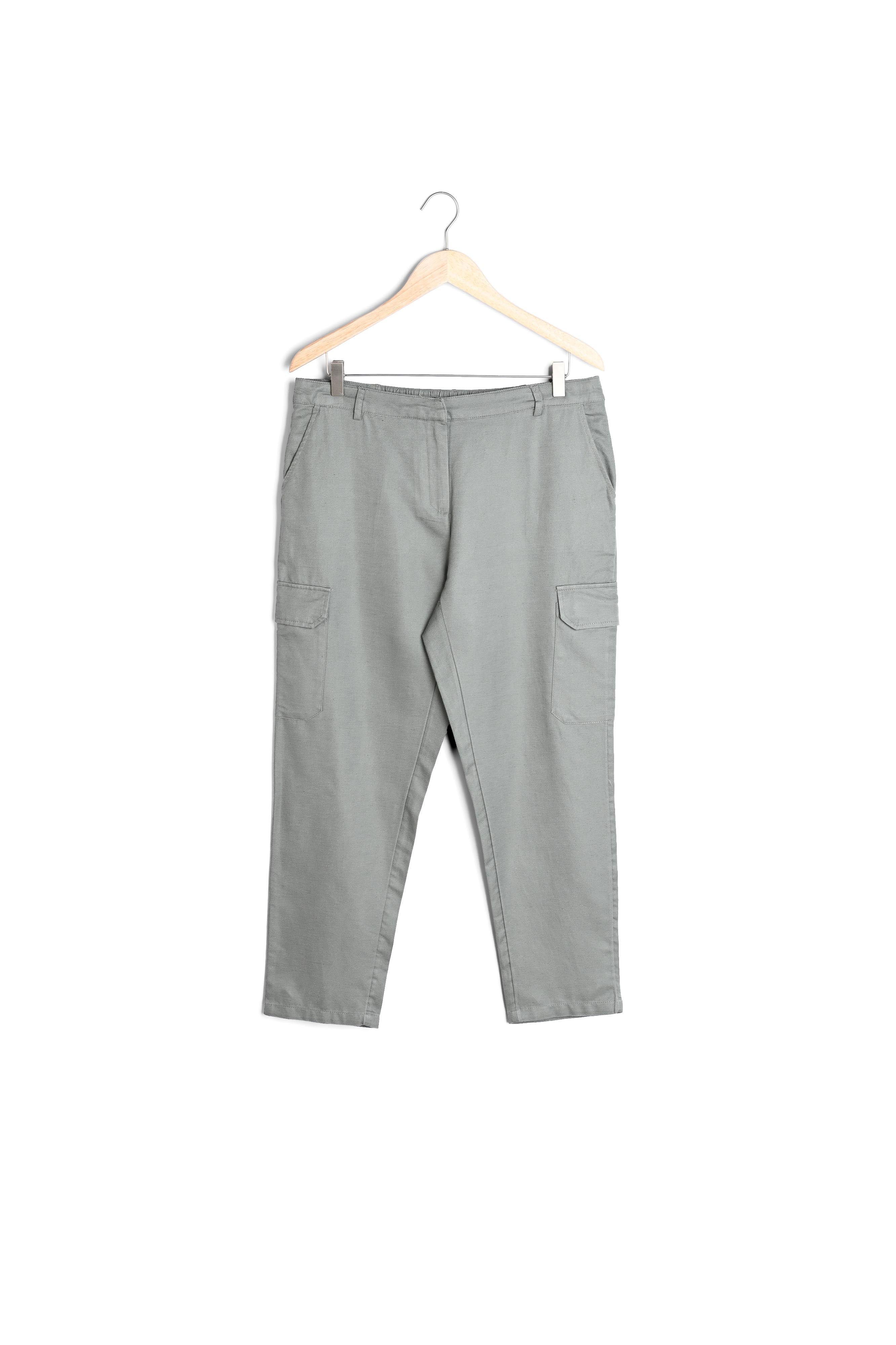 Pantalon cargo en lin PACO Faume - seconde main